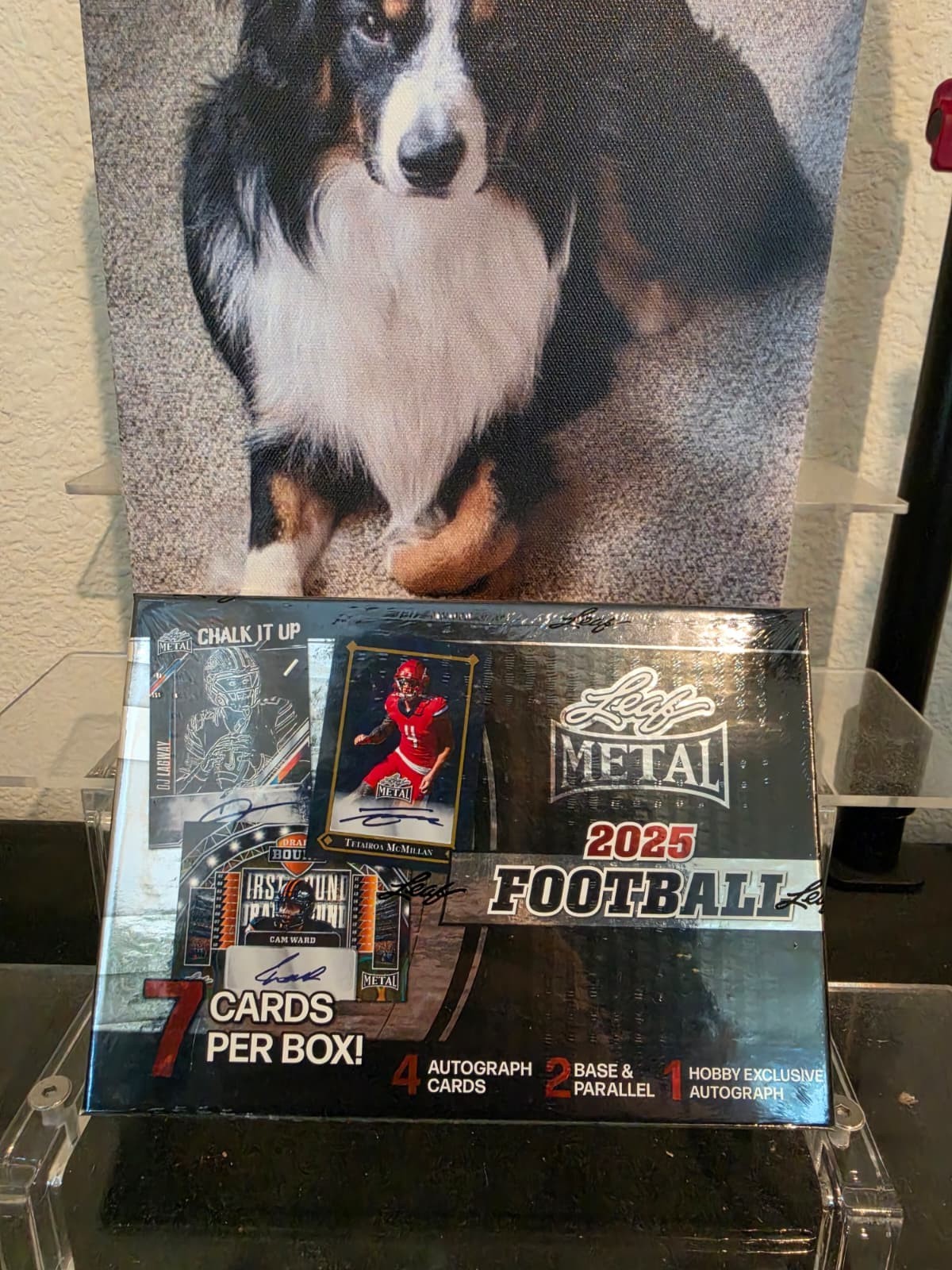 2025 Leaf Metal Football Hobby Box – New/Sealed in Box – 5 Autos!