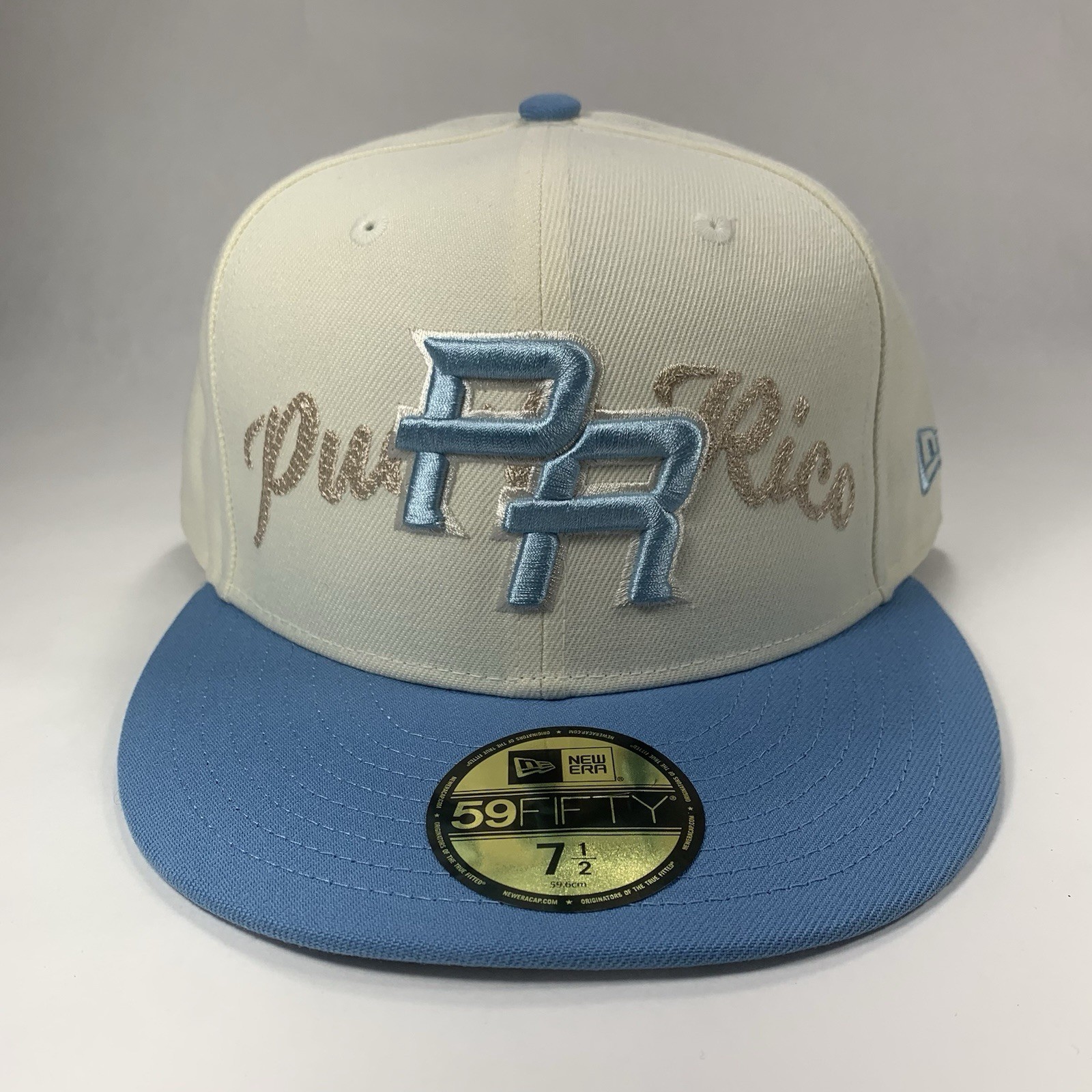 Puerto Rico New Era 59Fifty Baseball Soccer Blue Fitted Hat Cap Men’s 7 1/2