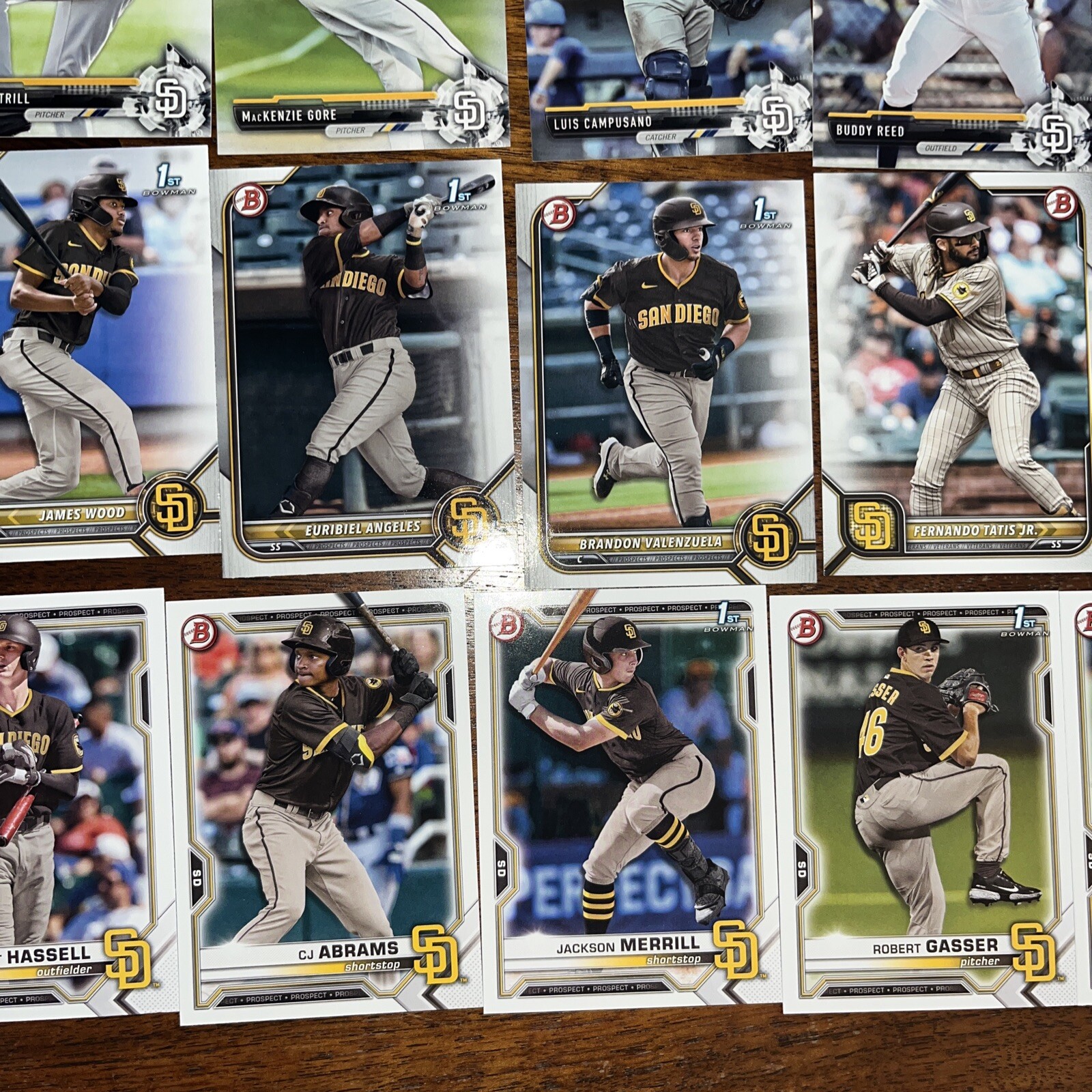 San Diego Padres Cards Includes Tatis, Mochado, Abrams, Hassell Option #1