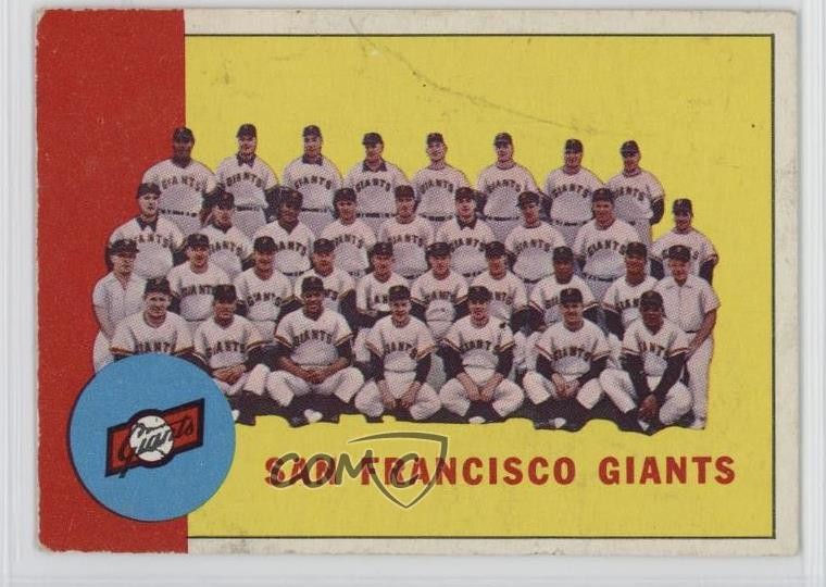 1963 Topps San Francisco Giants Team #417 3a7