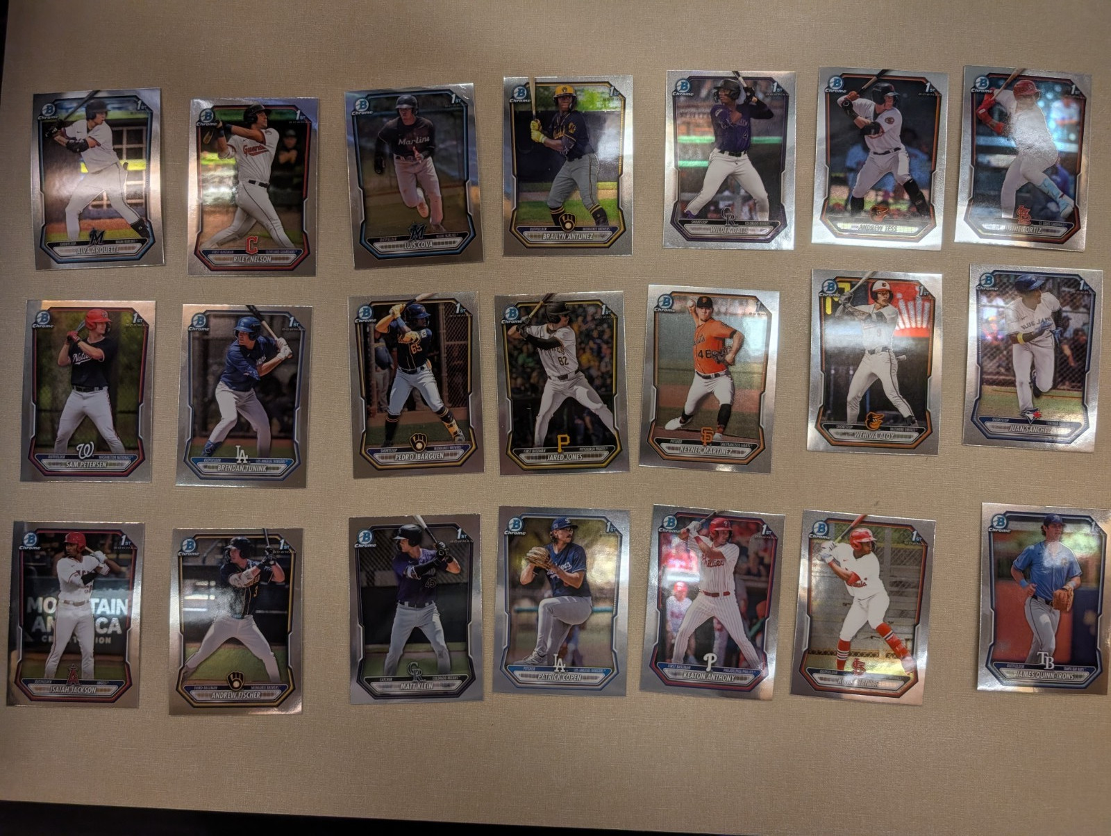 2026 Bowman 1st Bowman Chrome 21-Card Lot MLB Prospects
