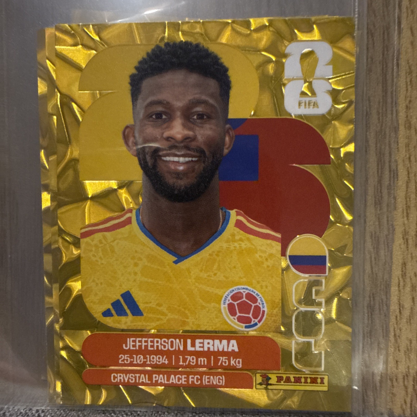 Panini FIFA WC 2026 Stickers-Exclusive Gold Crumple-COL Colombia- Pick Yours