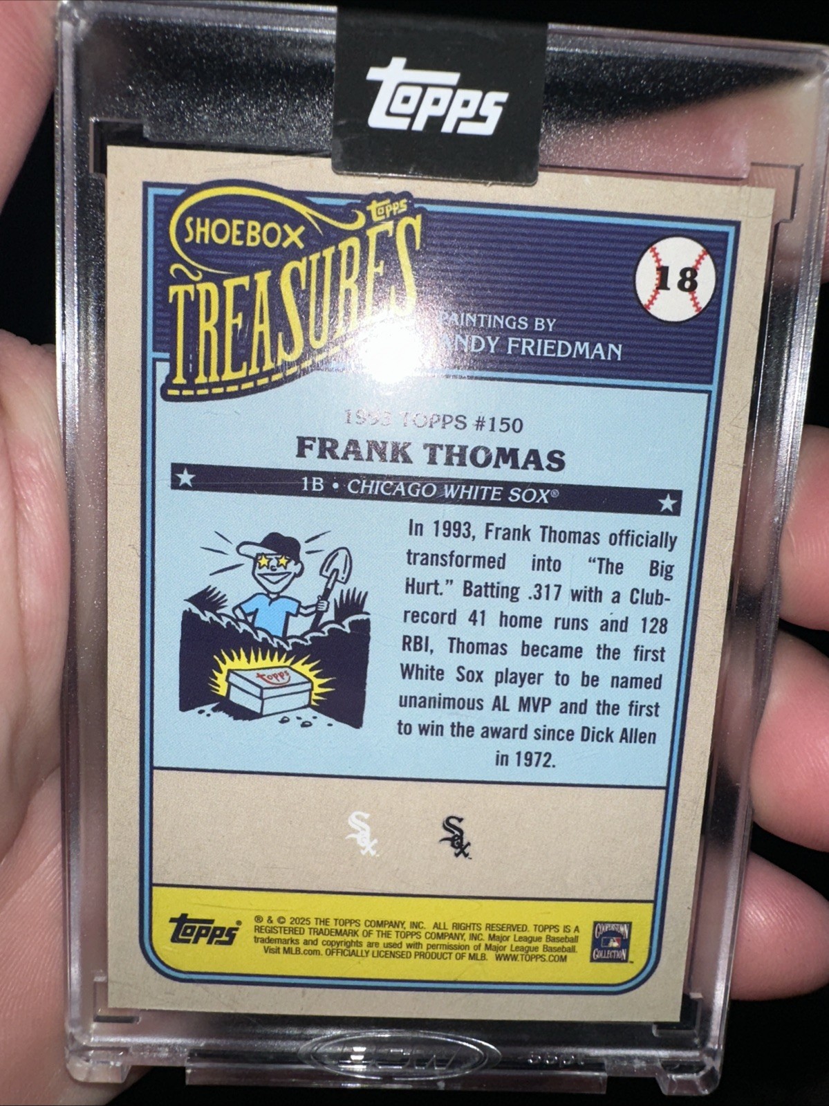 2025 topps shoebox treasures encased canvas stock Frank Thomas