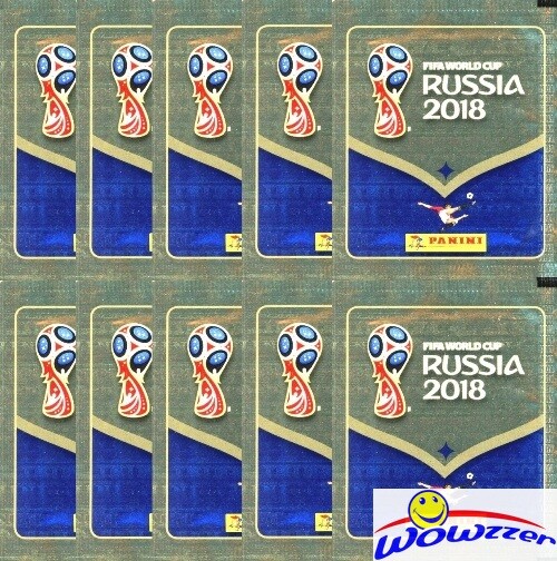 (10) 2018 Panini World Cup Sticker Pack-50 Stickers! Rare PINK BACK-MBAPPE RC YR