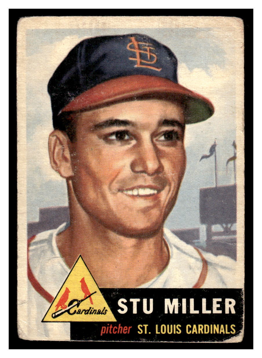1953 Topps Stu Miller 183 St. Louis Cardinals VG