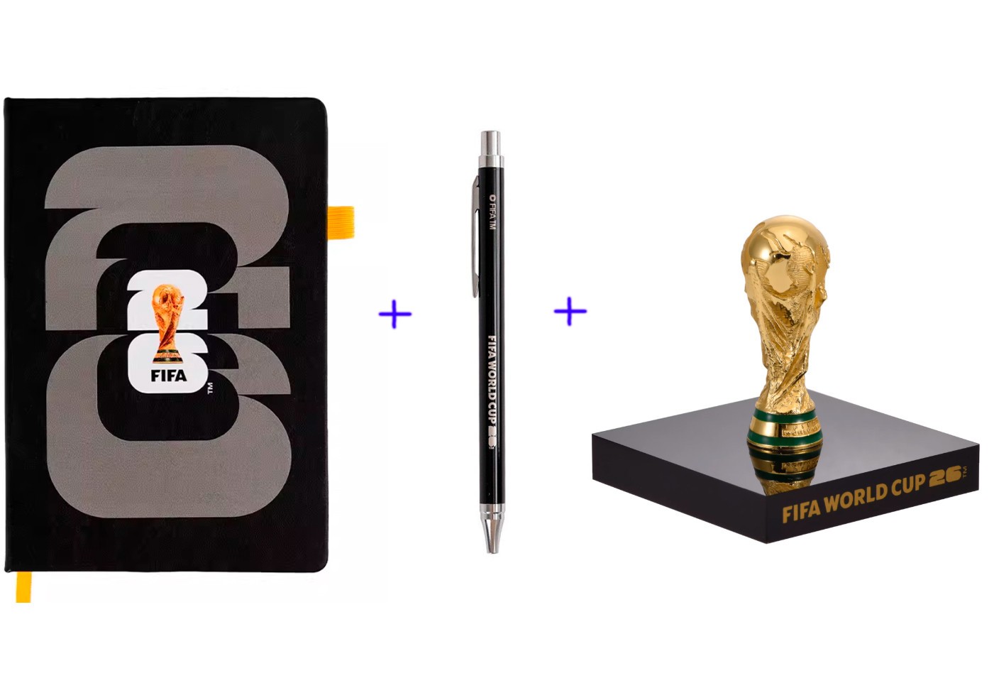FIFA World Cup 2026 3D Trophy Acrylic + Notebook Pen Set Official Gift Collectib