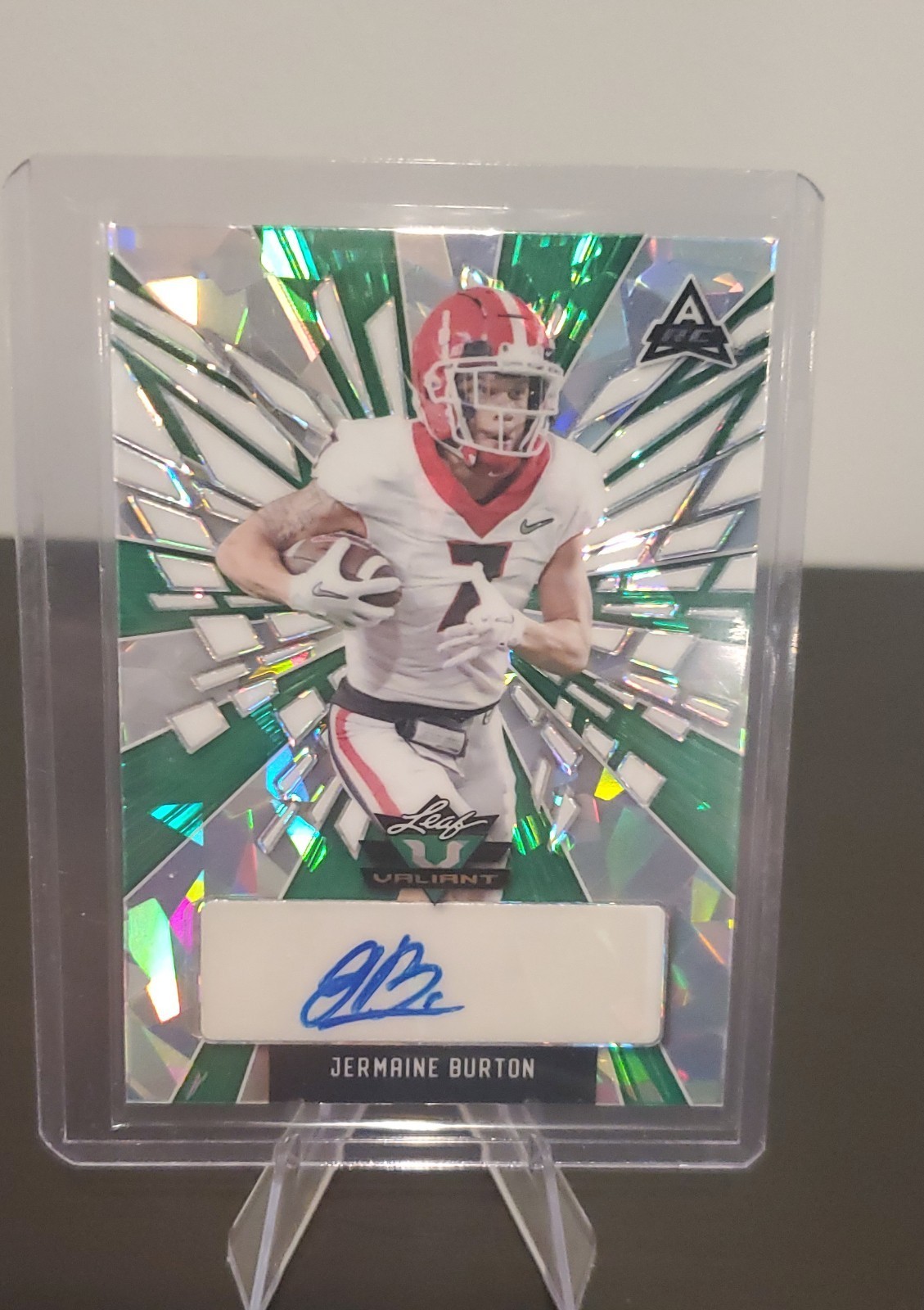 2022 Leaf Valiant – Jermaine Burton #BA-JB2 Green Crystals /30 (AU, RC)