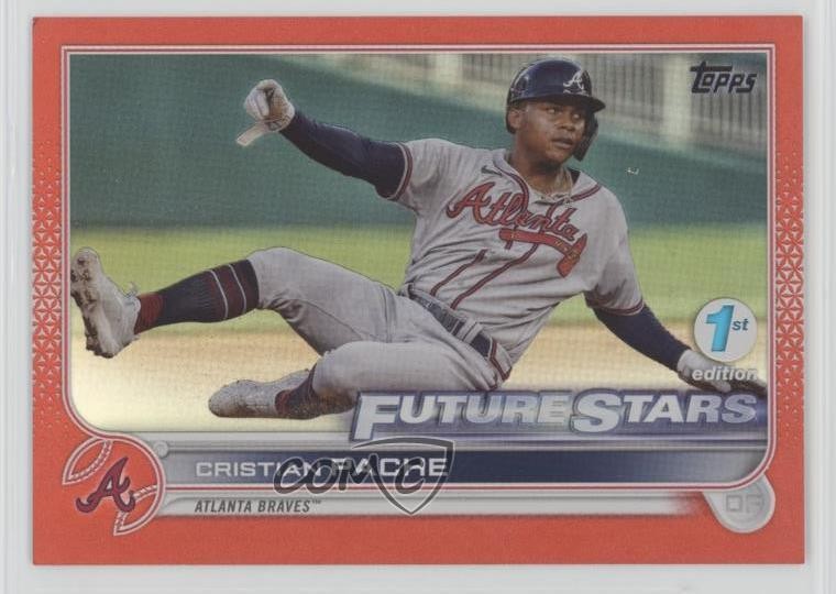 2022 Topps Series 1 1st Edition Future Stars Red /50 Cristian Pache #233 1ob3