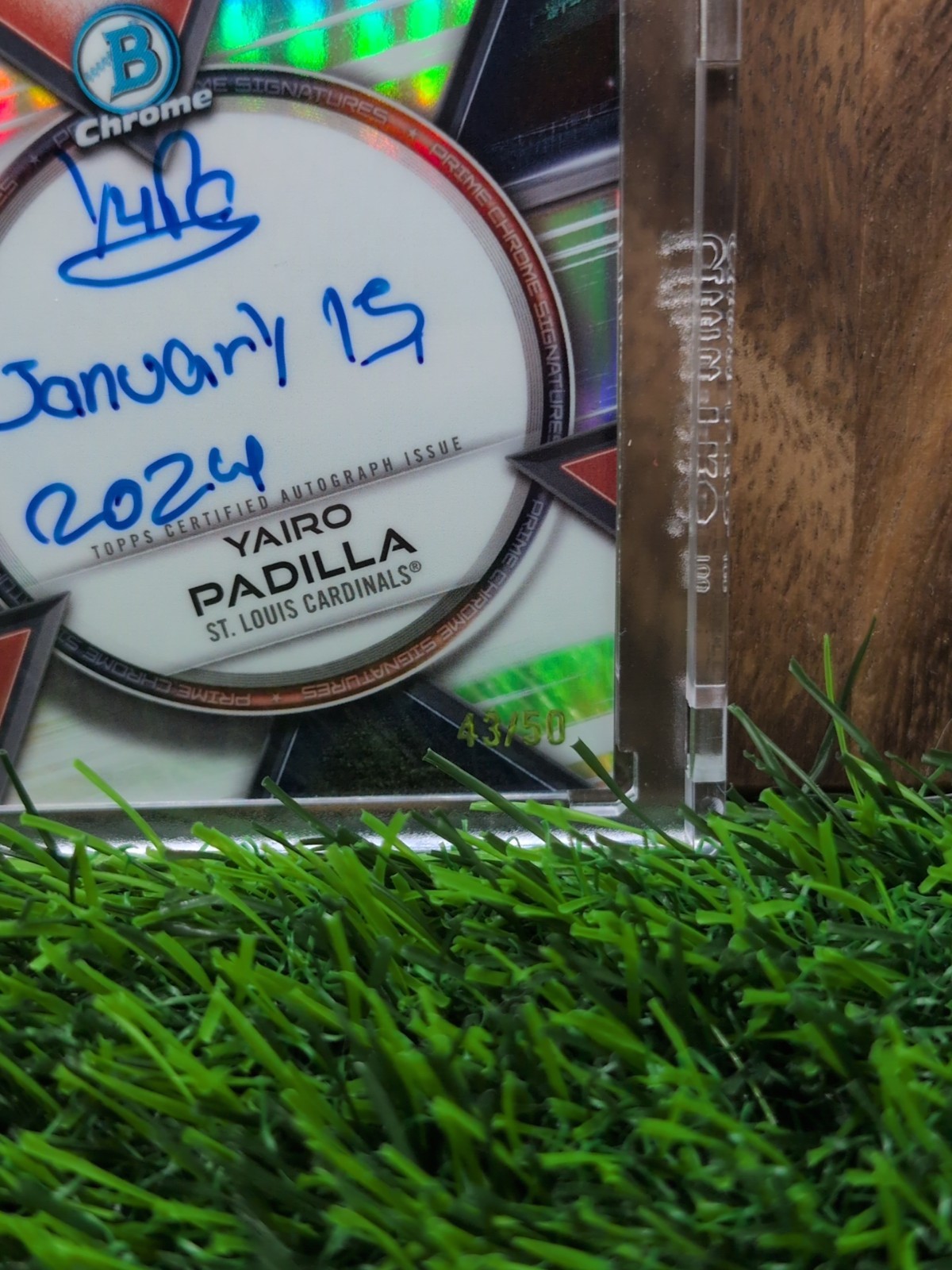Yairo Padilla 2025 Bowman Chrome Prime Signatures Auto /50 #PCS-YP Inscription