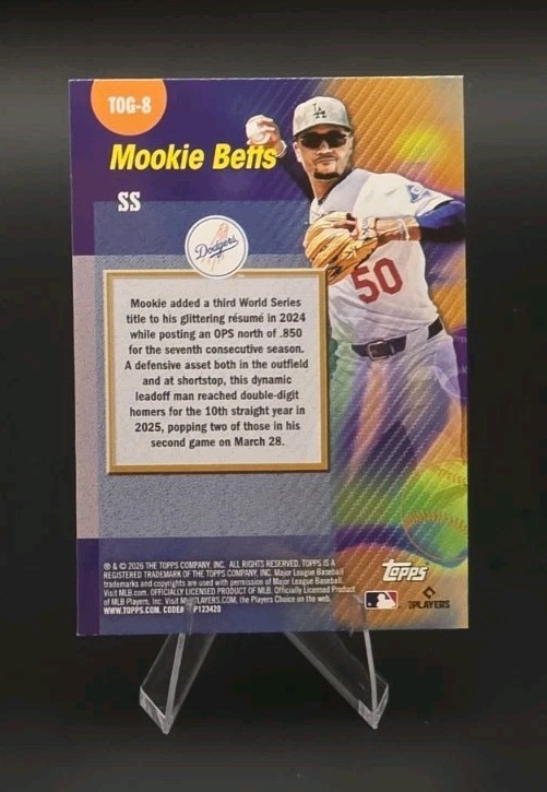2026 Topps Series 1 Mookie Betts Titans of the Game Insert #TOG-8 Dodgers
