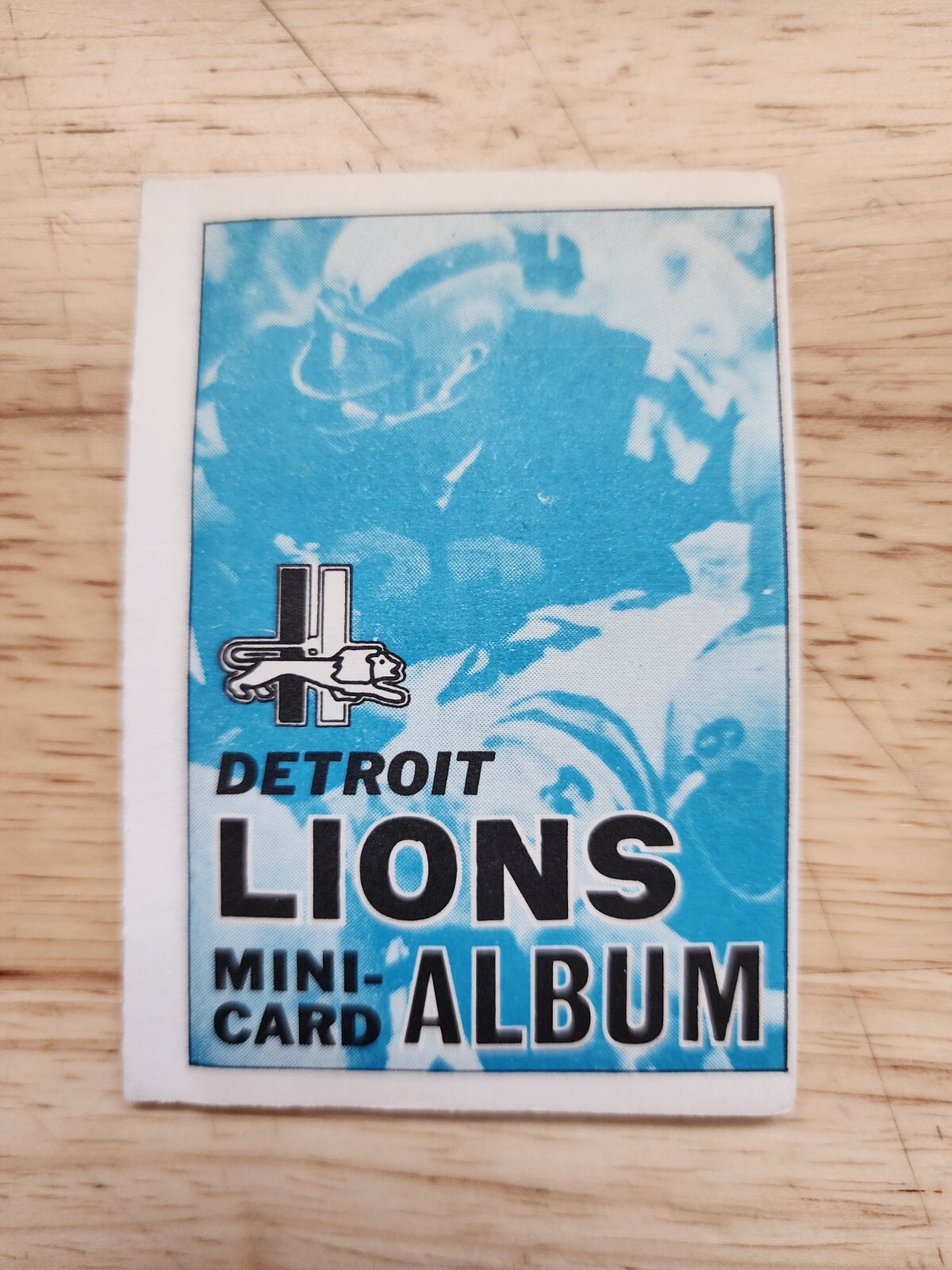 1969 Topps Football Detroit Lions 4 in 1 Mini Stamp Card Album #6 w/8 stamps