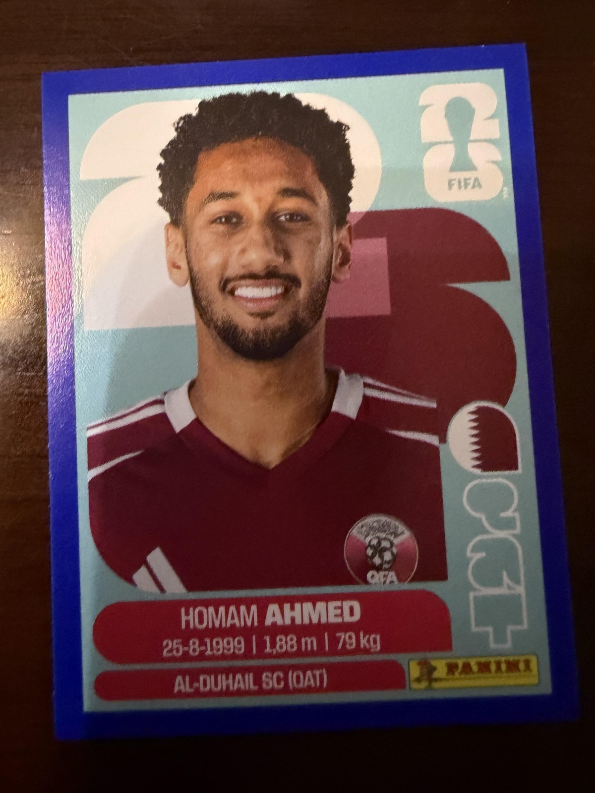 2026 Panini FIFA World Cup Sticker – QAT Qatar #QAT5 Homam Ahmed – Blue