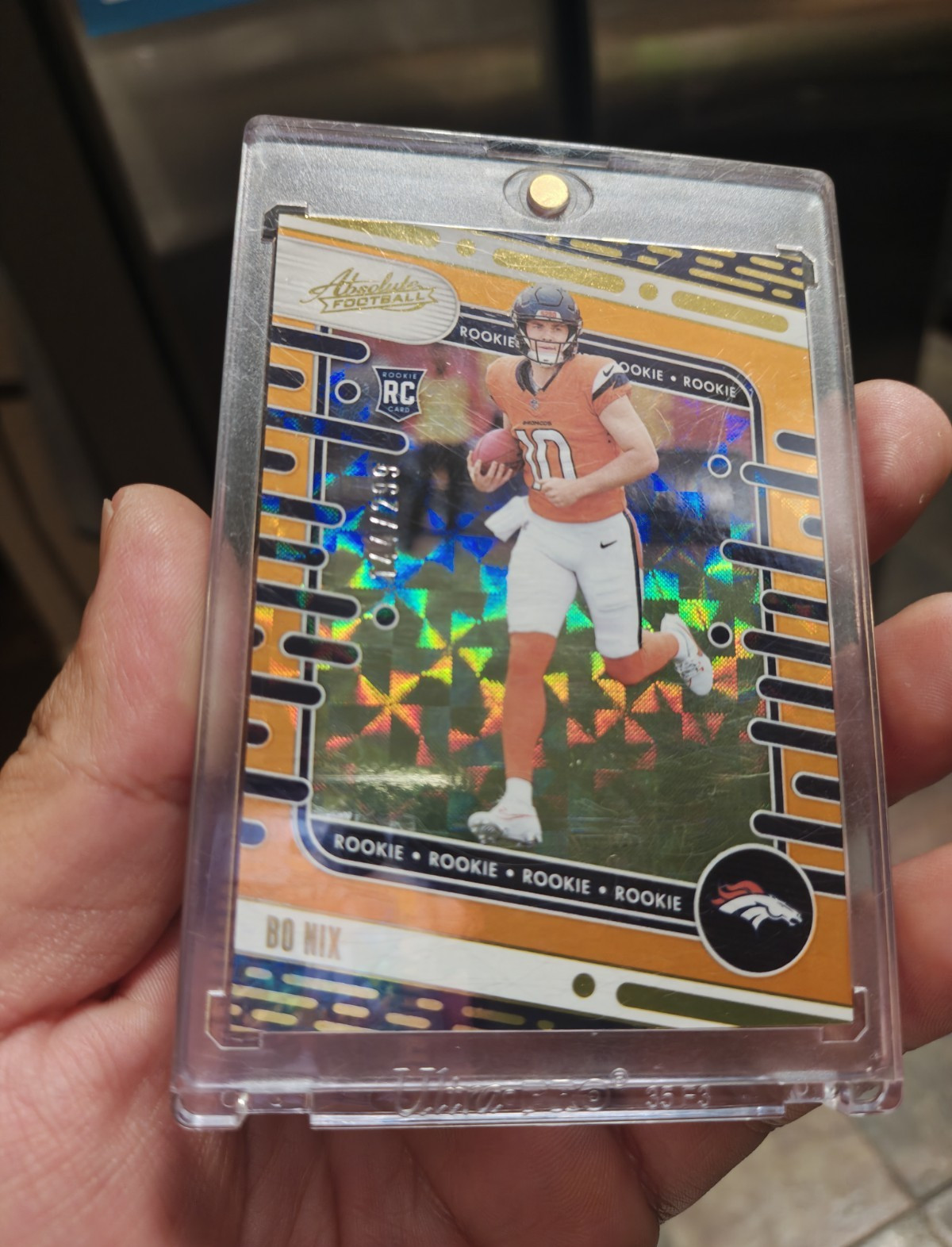 2024 Panini Absolute Bo Nix Rookies #112 Orange Mosaic /299 RC Broncos