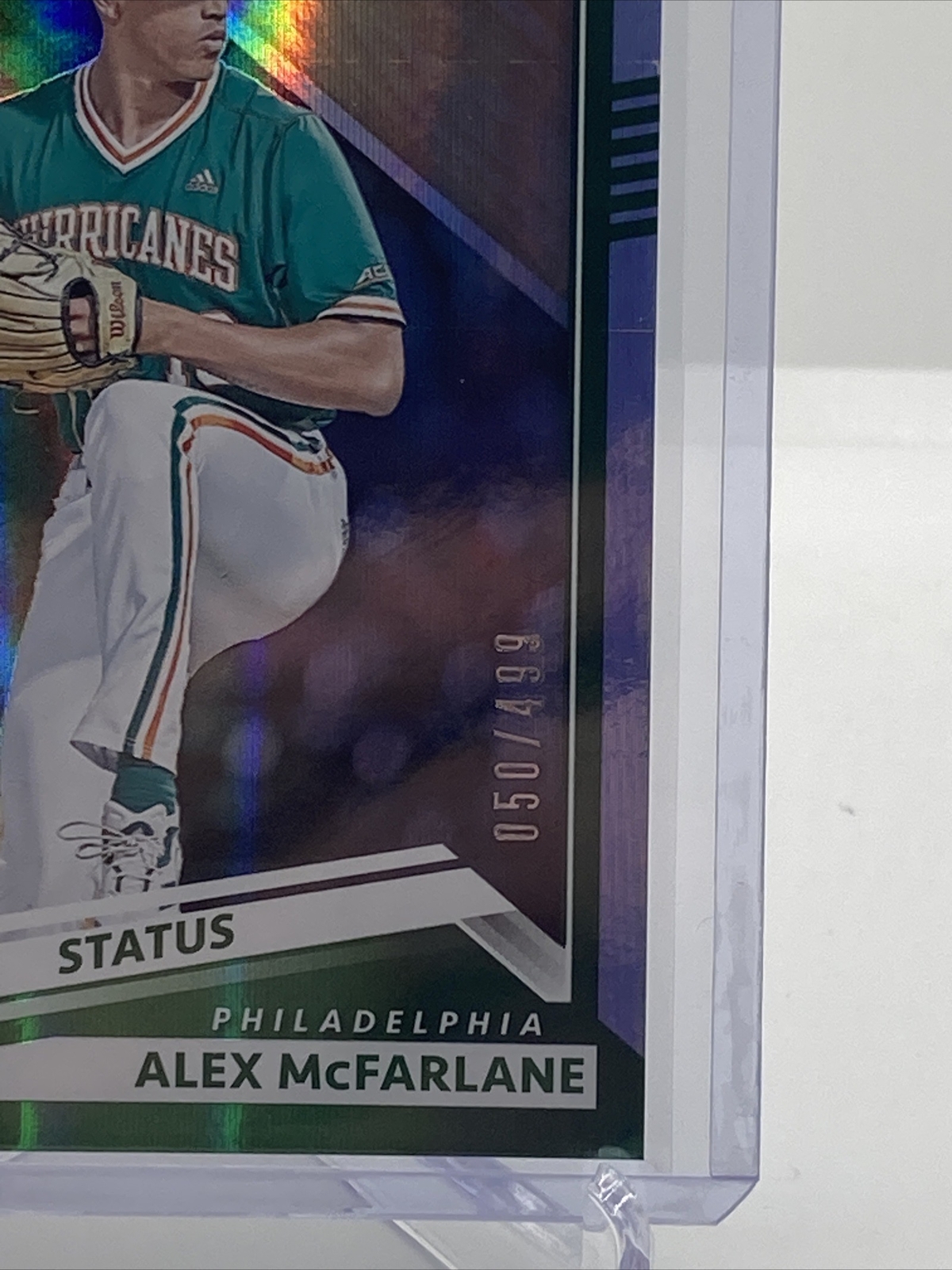 Alex McFarlane 2022 Elite Extra Edition Green Status 50/499 Card 122