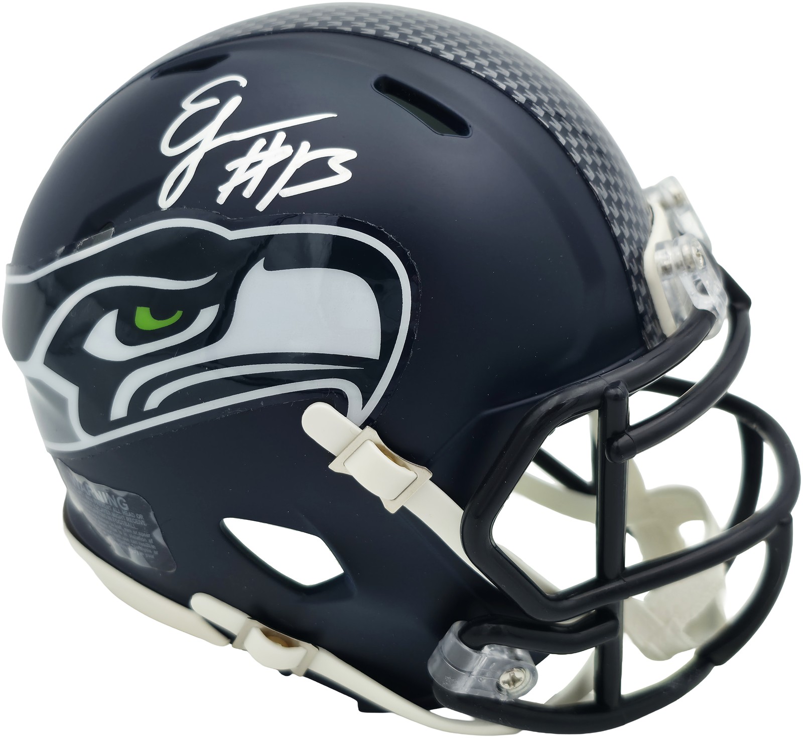 Ernest Jones IV Signed Seattle Seahawks Blue Speed Mini Helmet MCS Holo