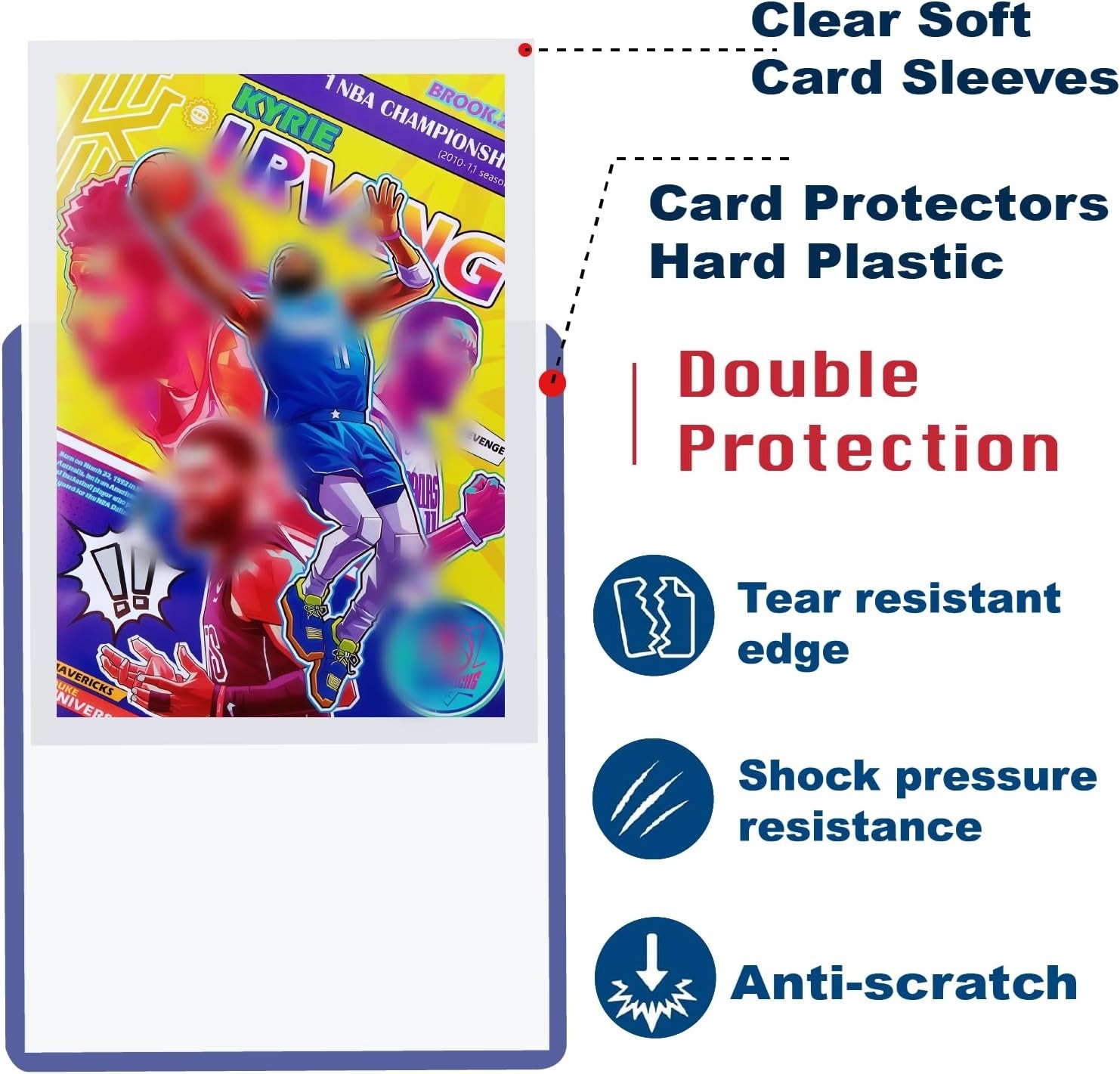 200 Trading Card Sleeves & Holders – 100 Hard 3″x4″ Toploaders + 100 Soft Penny.