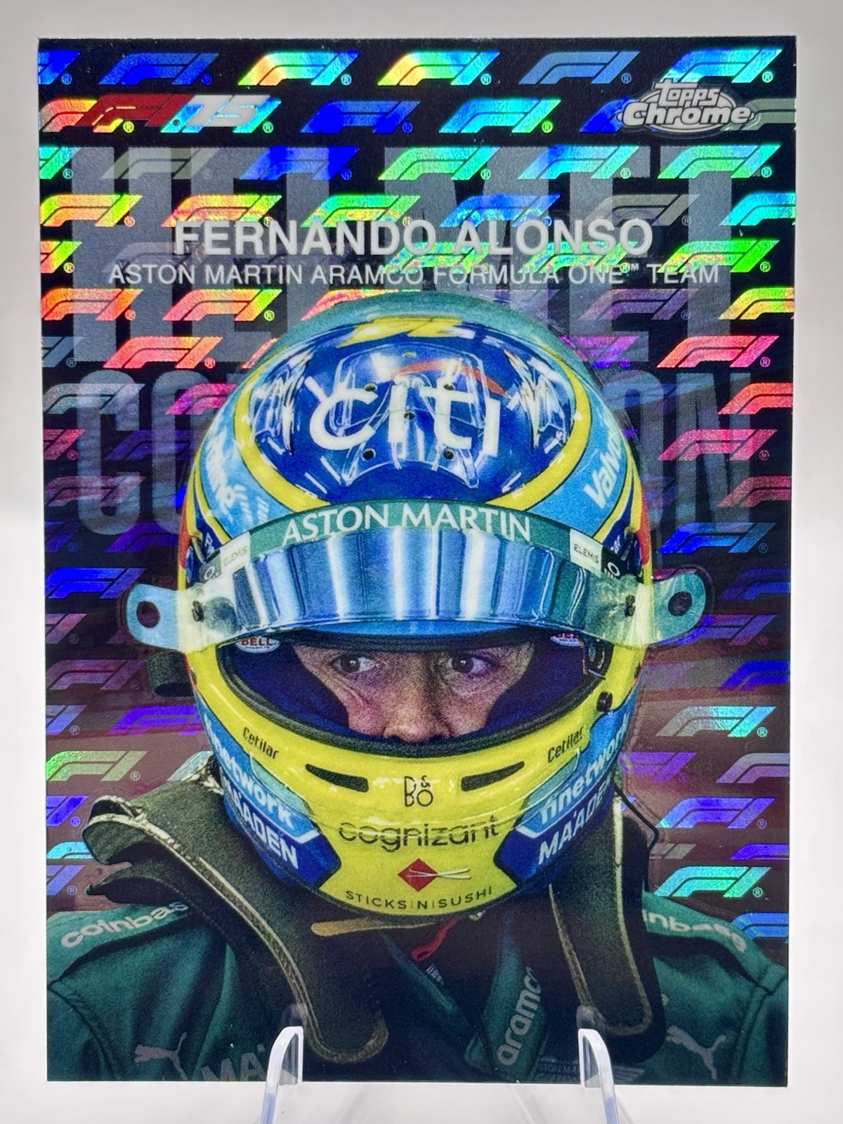 2025 Topps Chrome Formula 1 LOGOFRACTOR Helmet Collection Complete Set