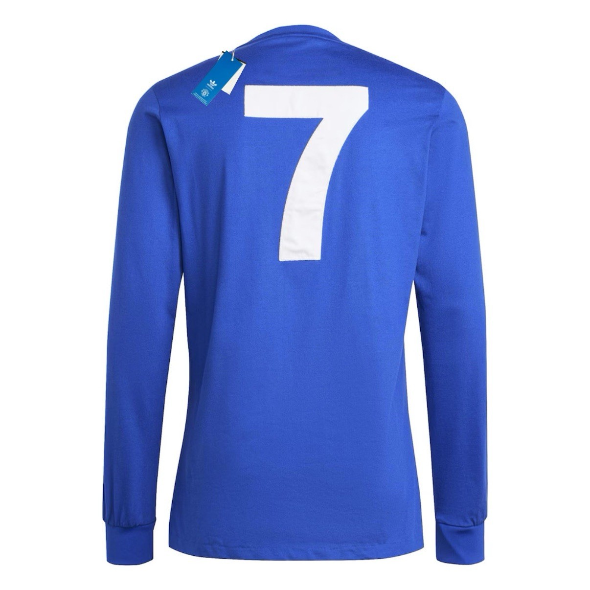 1990s Manchester United x George Best adidas Originals Long Sleeve Jersey – Blue