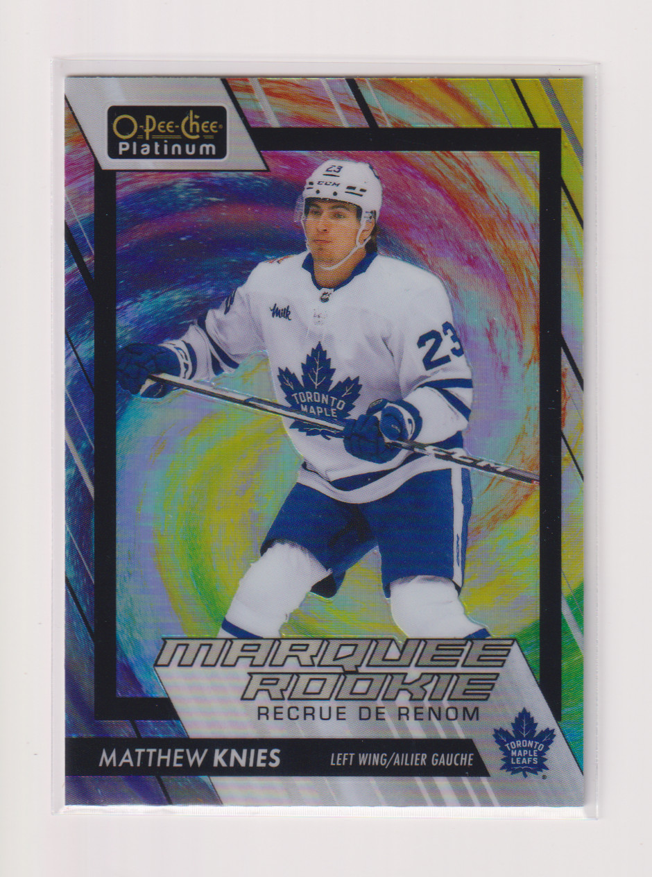 2023-24 O-Pee-Chee Platinum Matthew Knies Marquee Rookie Rainbow Color Wheel