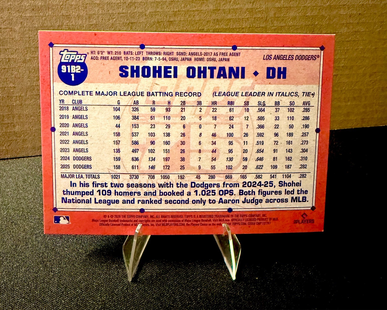 2026 Topps Series 2 – Shohei Ohtani Crackle Foil 91B2-1
