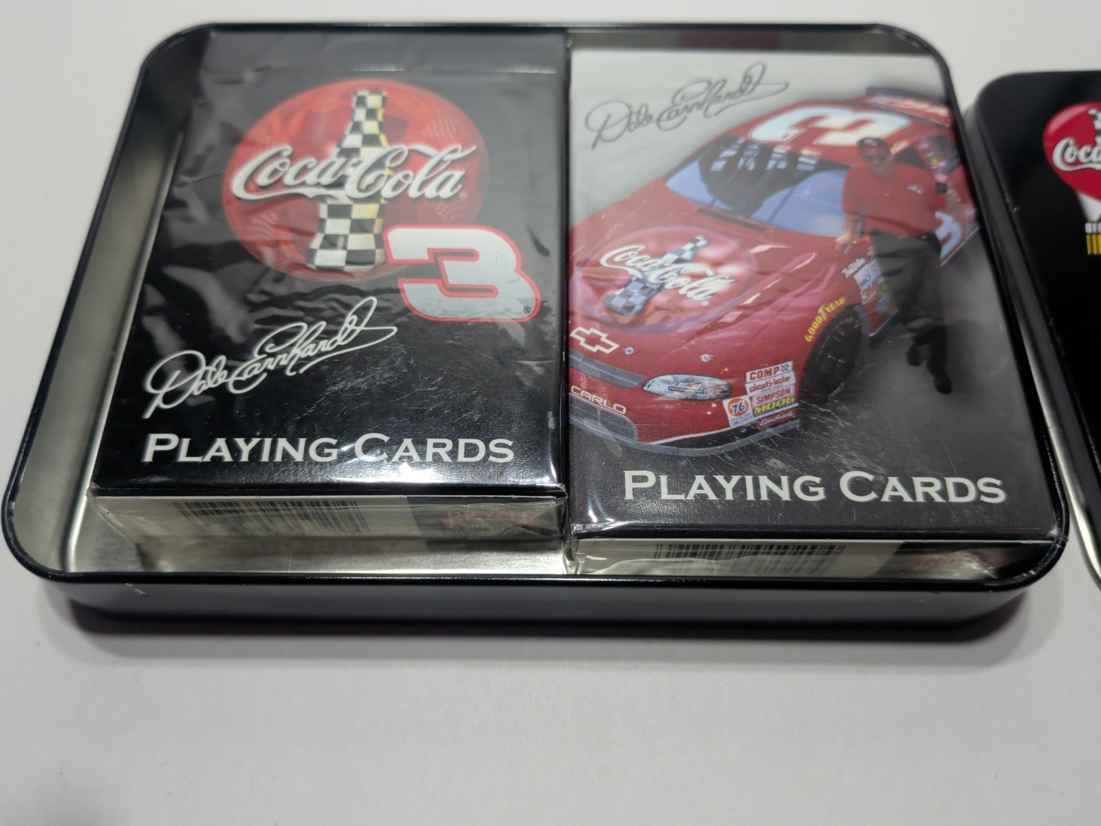 Coca-Cola NASCAR Dale Earnhardt Playing Cards Tin Set Modern (1970-Now)