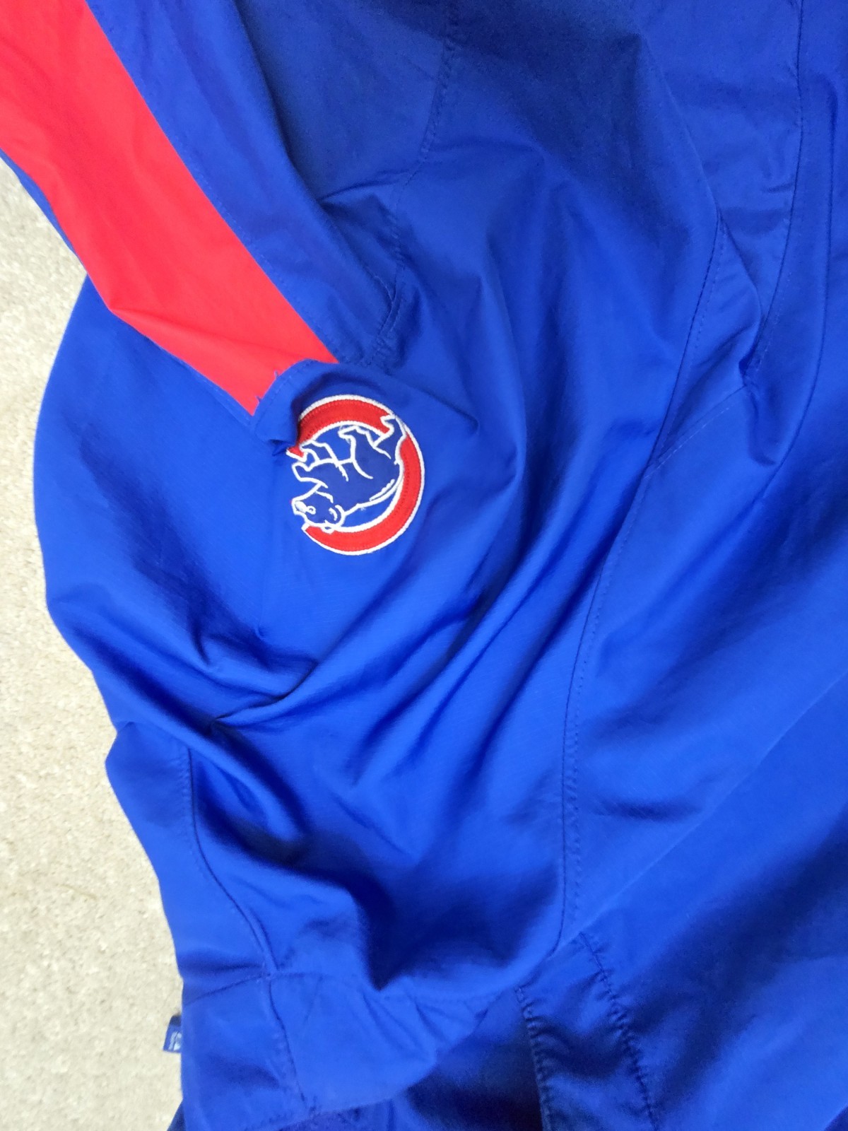 majestic chicago cubs windbreaker 5 XL 1/4 zip Pullover blue water repellent