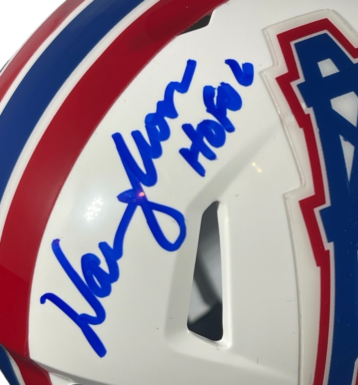 Earl Campbell & Warren Moon Signed Auto Oilers Mini Helmet w HOF Beckett BAS COA