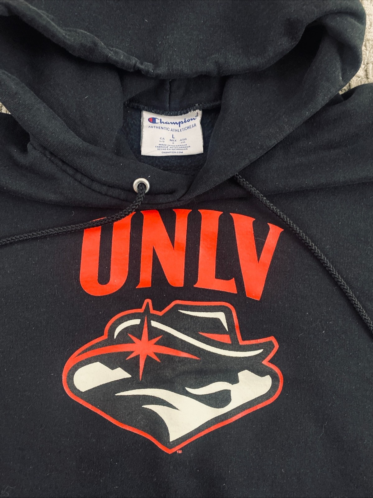 Champion UNLV Rebels Unisex Adult Hoodie Sweatshirt Black Size L