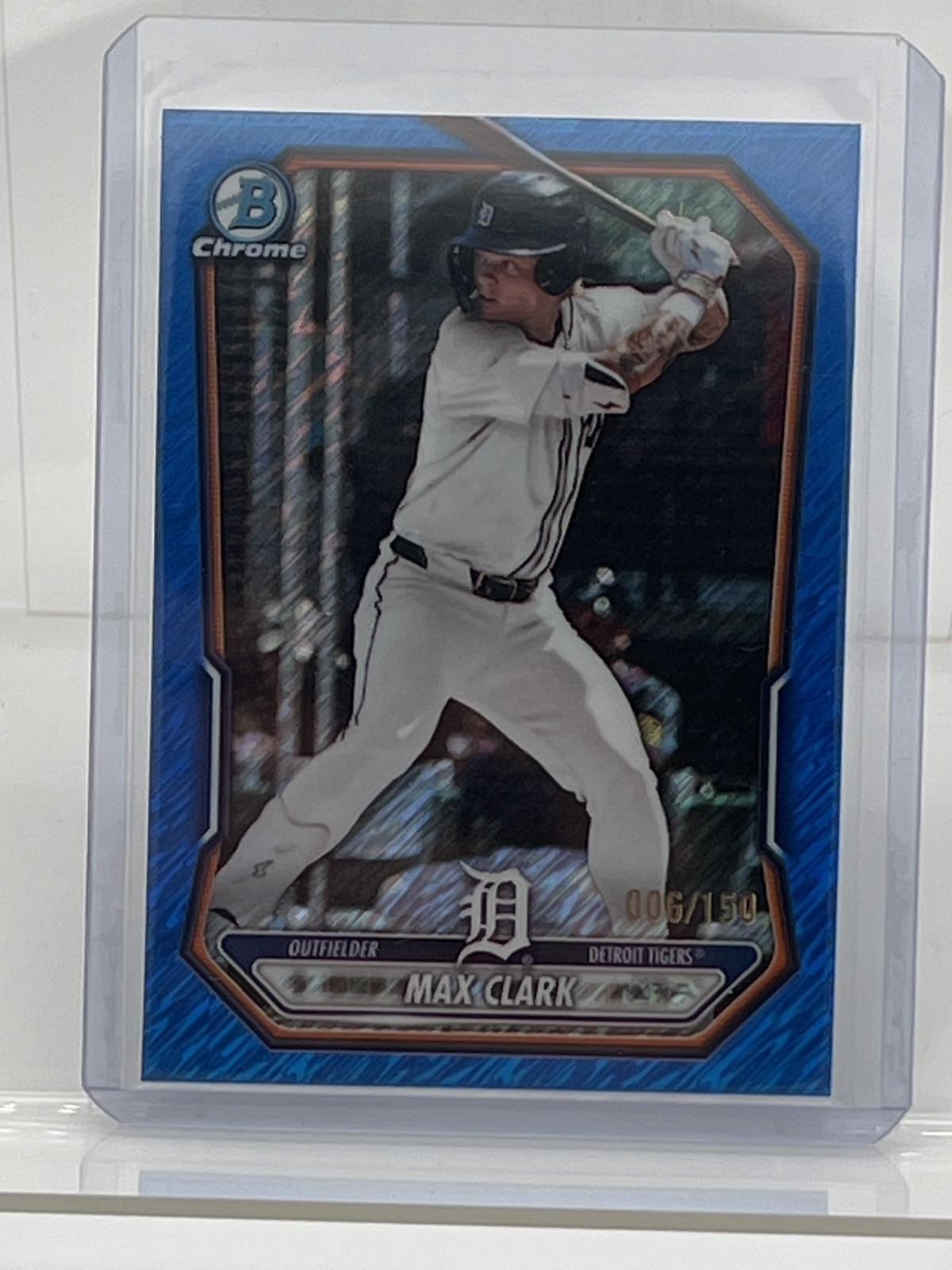 2026 Bowman Max Clark /150 Chrome Prospects Blue Shimmer #BCP-2 Tigers