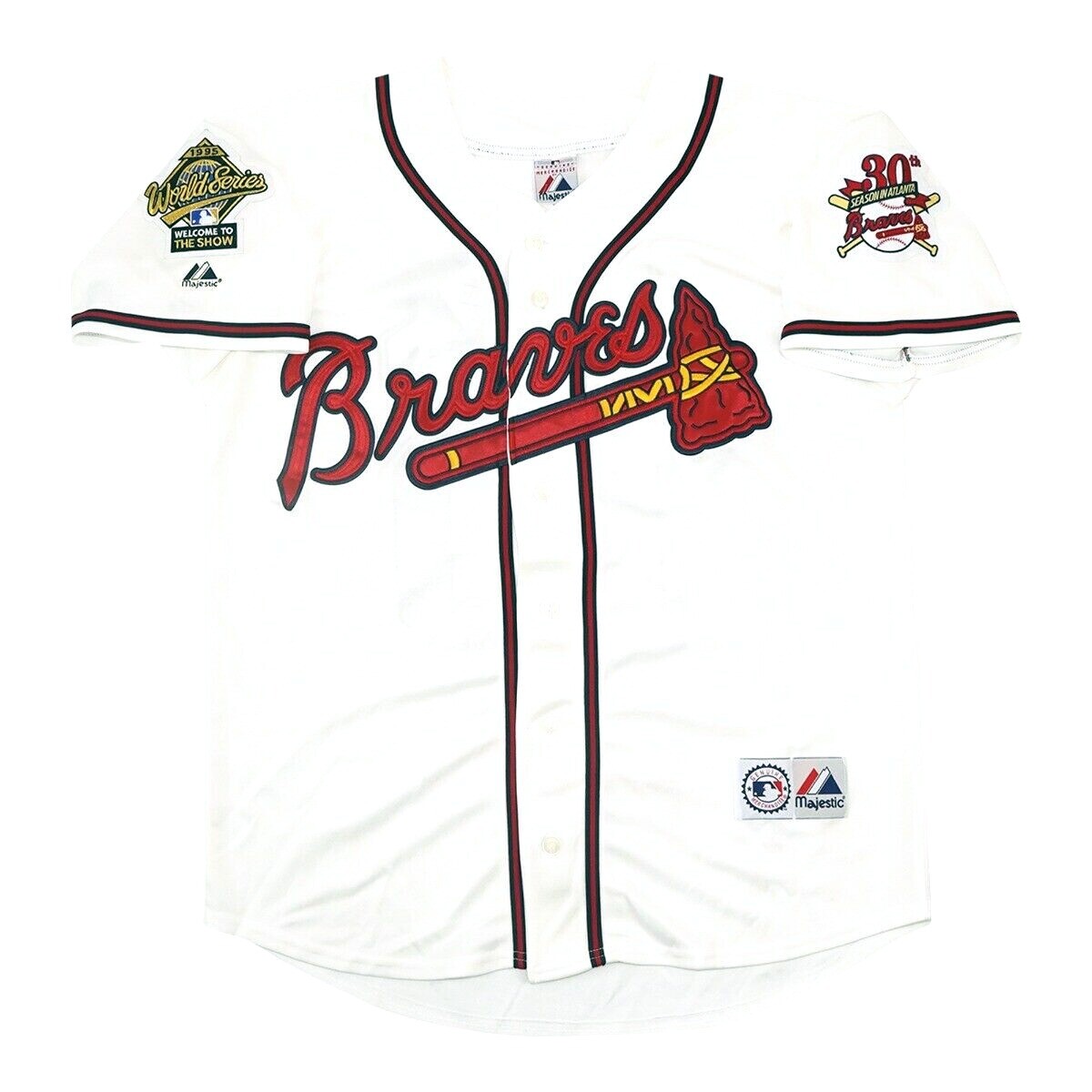Javy Lopez Atlanta Braves 1995 World Series Home White Jersey Men’s (S-3XL)
