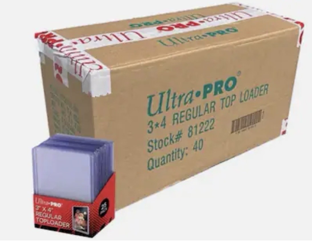 ULTRA PRO REGULAR 3X4 STANDARD TOP LOADER, 40 PACKS of 25 (1000 CT CASE)