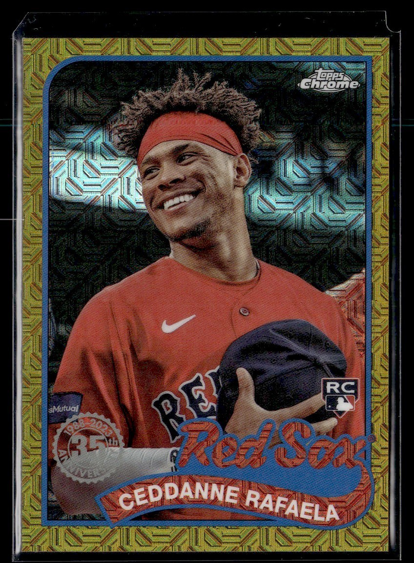 2024 Topps Chrome 1989 Gold Mojo Refractor Ceddanne Rafaela RC /50 Boston Red