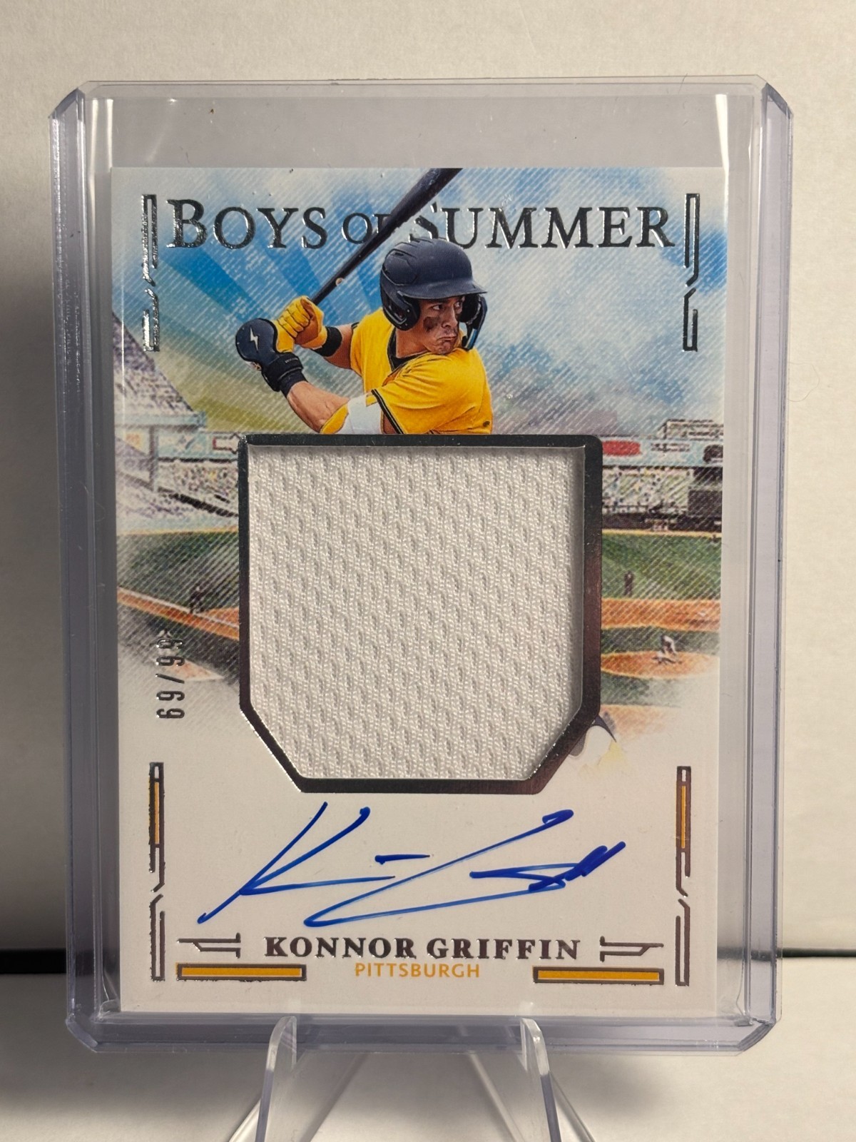 2025 Panini Boys Of Summer Konnor Griffin Jumbo Patch On Card Auto /99 JMS-KG