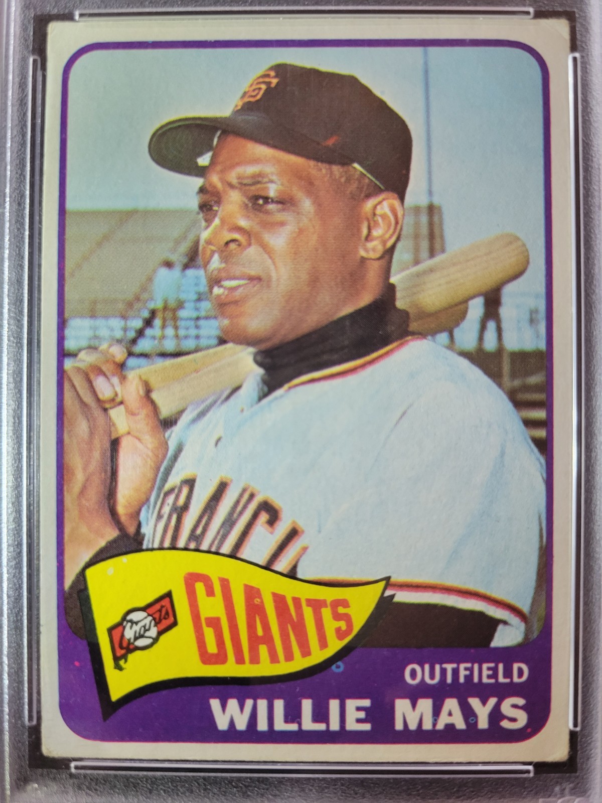 1965 TOPPS WILLIE MAYS #250 GIANTS PSA 2 CENTERING ( NL MVP YEAR)