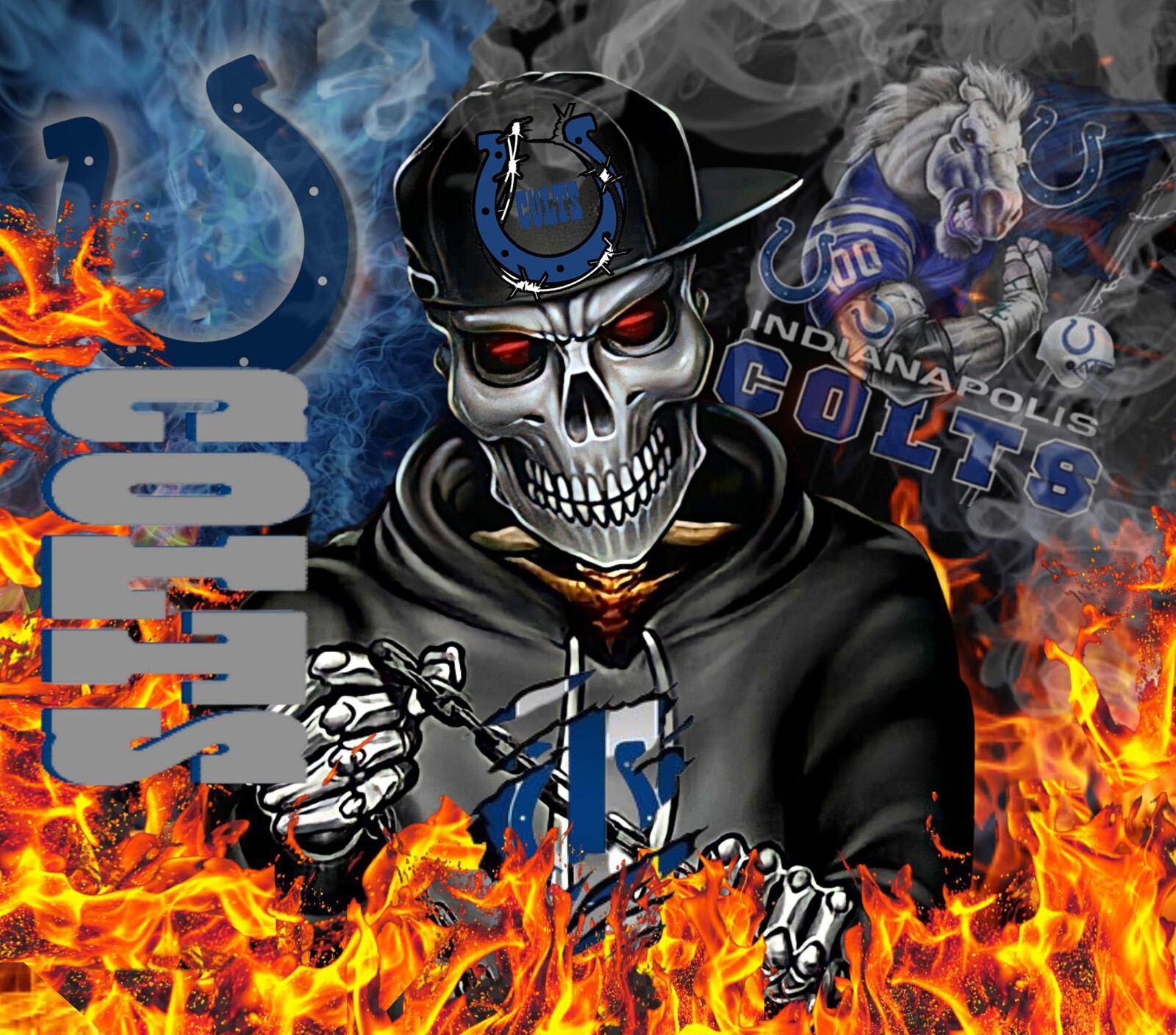 Colts Skull 20 oz Tumbler