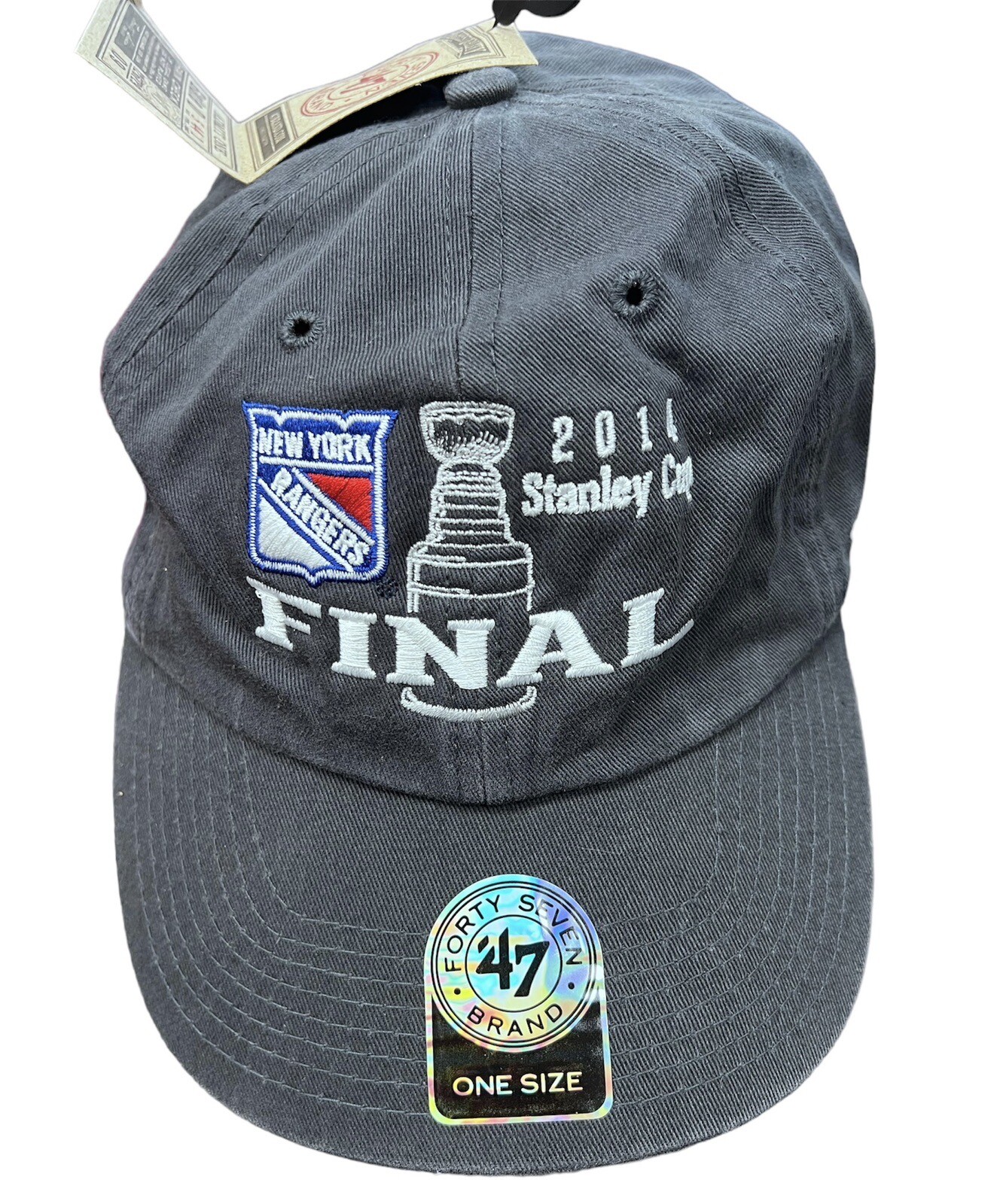 ’47 NHL New York Rangers 2014 Stanley Cup Final Sports Hat One Size Cap Gray