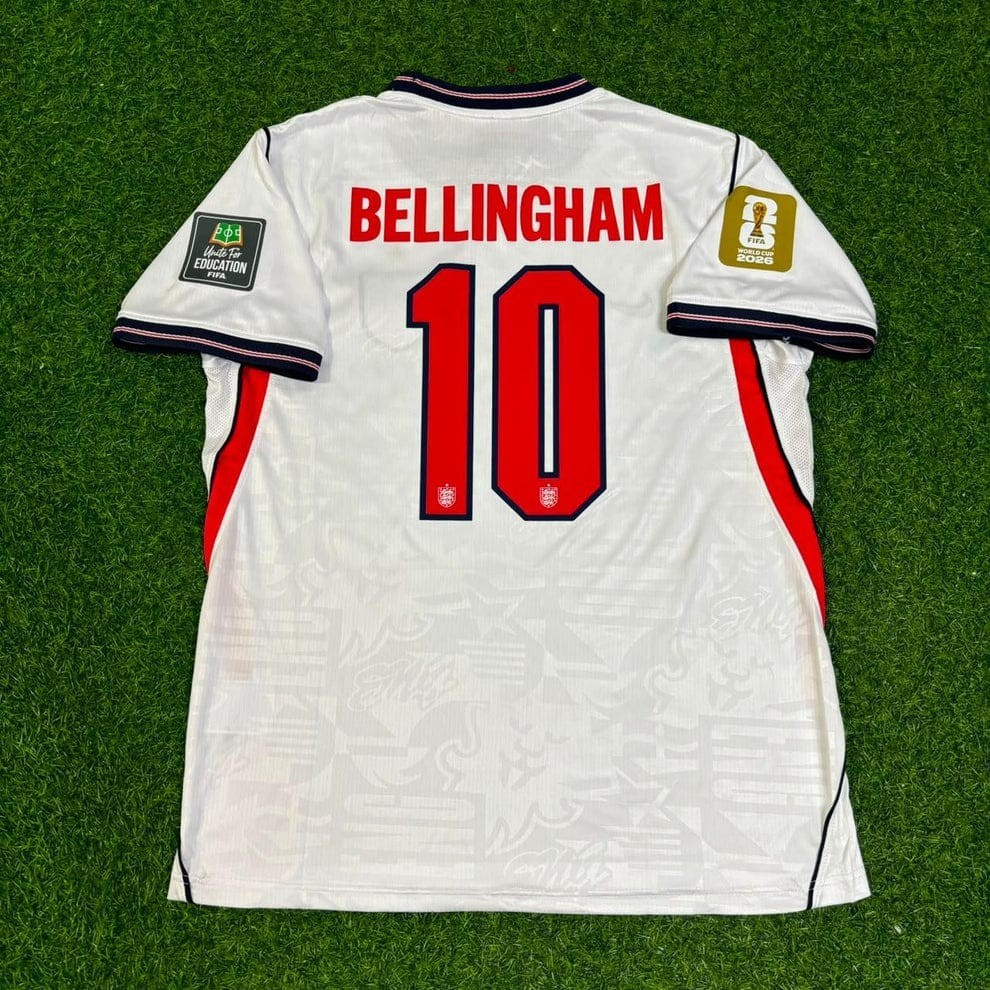 England Home Soccer Jersey 2026 Bellingham White Football Shirt Men World Cup
