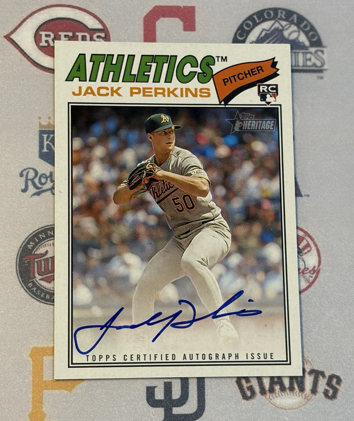 Topps 2026 Heritage Jack Perkins RC Auto Athletics #ROA-JP