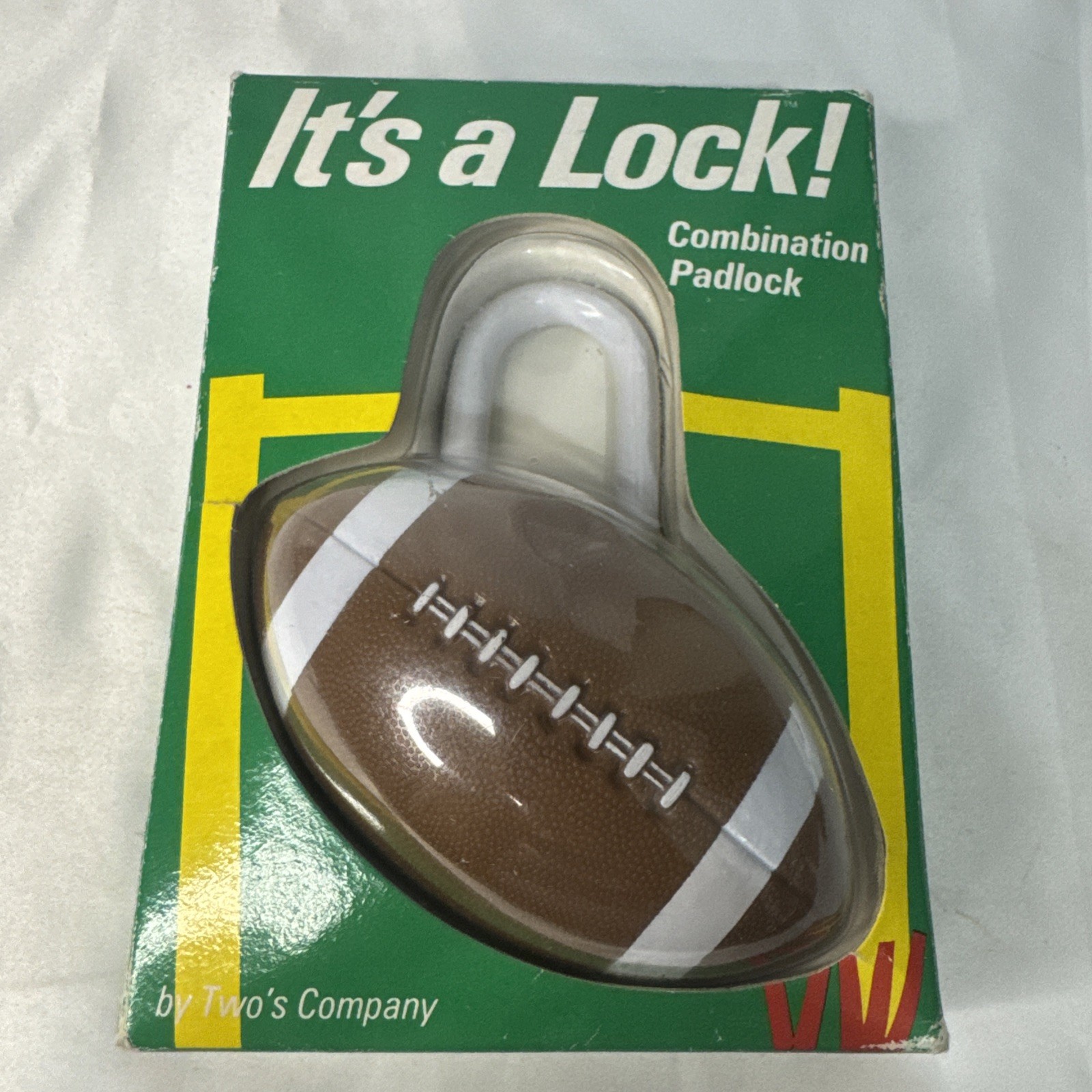 Vintage Football NFL Two’s Company It’s A Lock Combination Padlock 1205 Locker