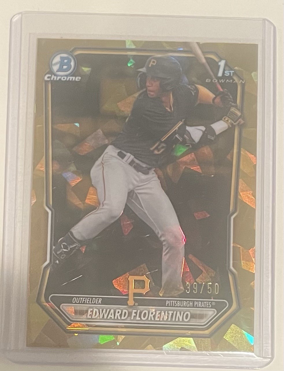 2026 Bowman Chrome Sapphire Edward Florentino #BCP-82 Gold /50 1st Bowman