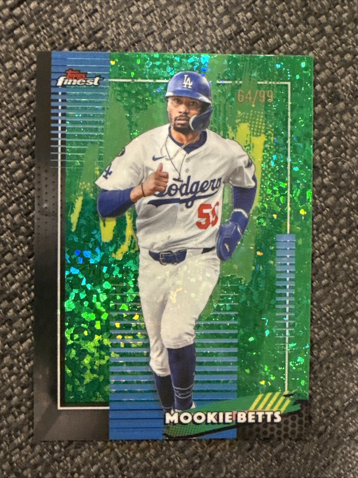 2026 Topps Finest – Common Mookie Betts #45 Green Mini Diamonds Refractor /99