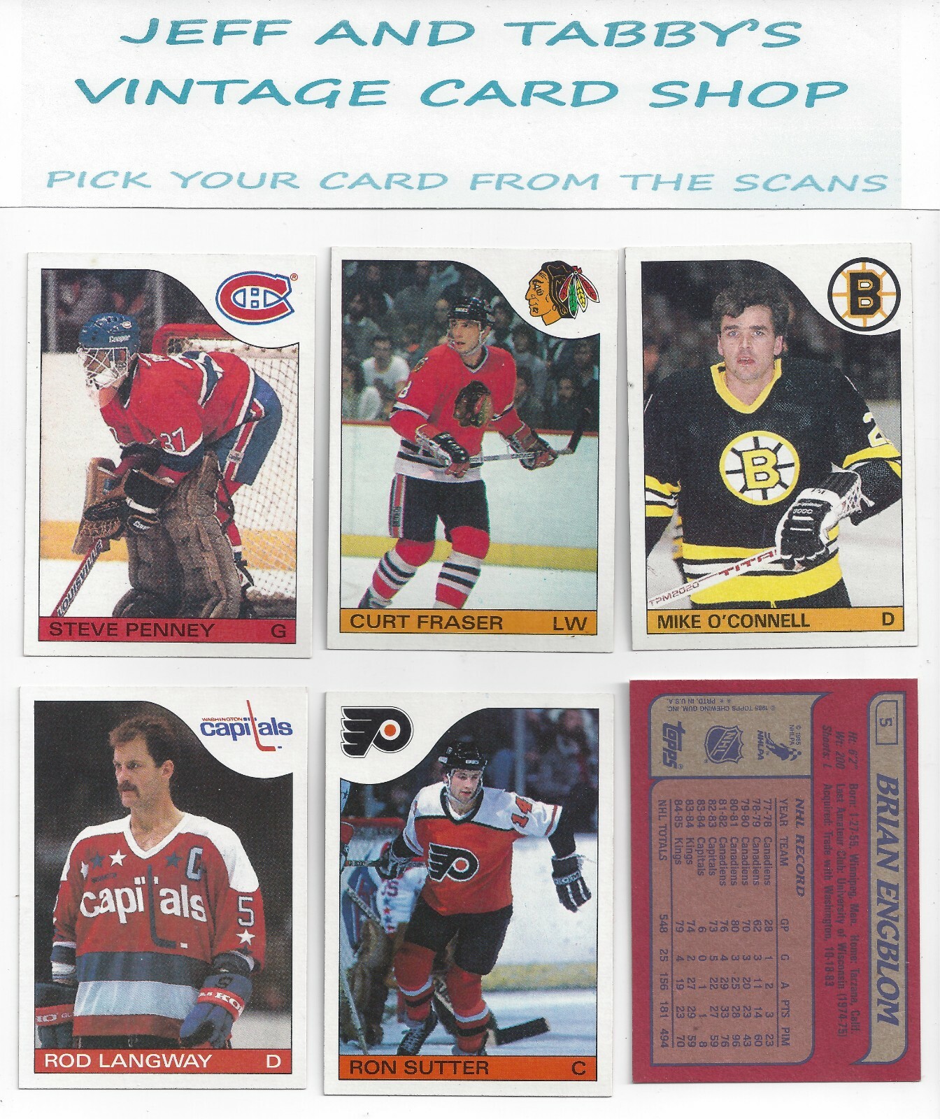1985-86 TOPPS HOCKEY CARDS AND STICKERS / SEE DROP DOWN MENU.