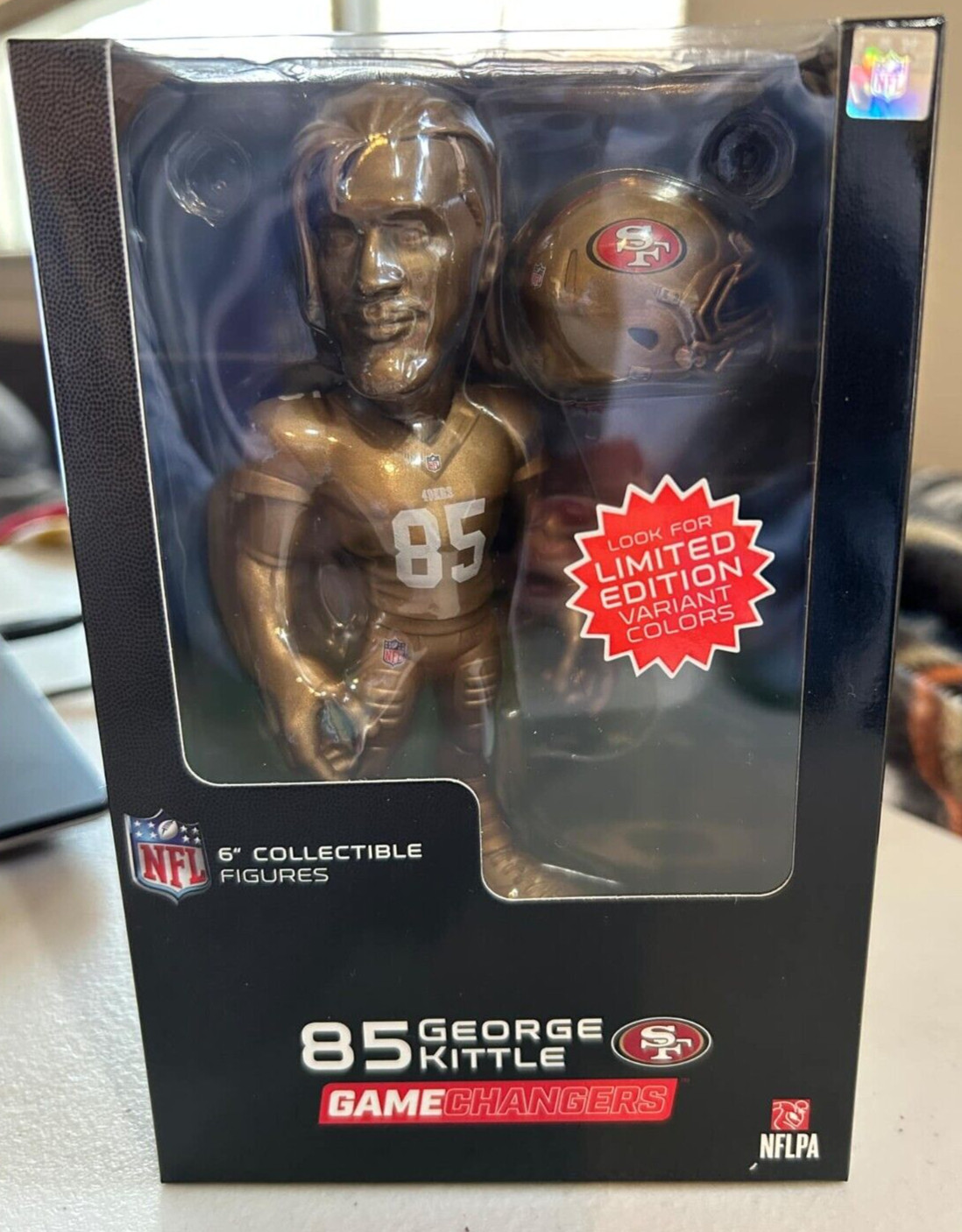 George Kittle #85 49ers. 6 in Collectible Figure Game Changers Gold Variant
