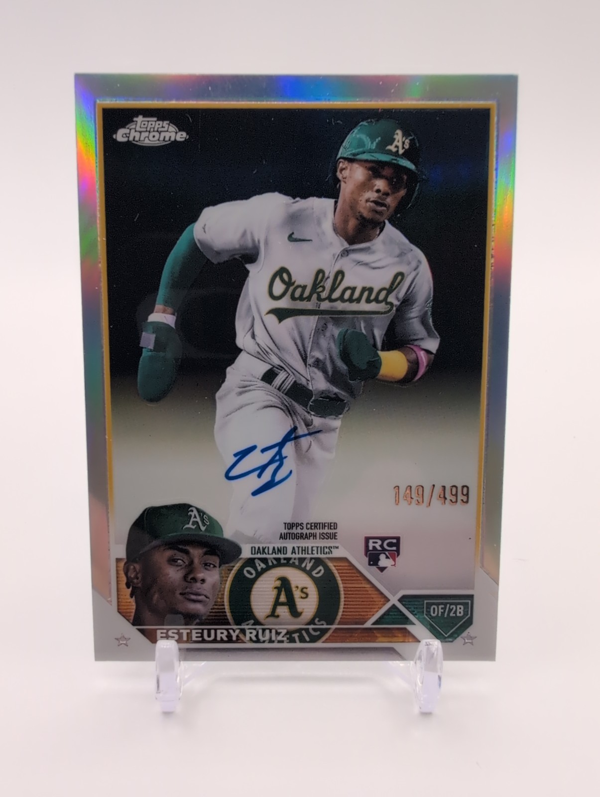 2023 Topps Chrome – Rookie Autographs Esteury Ruiz #RA-ERU Refractor /499…