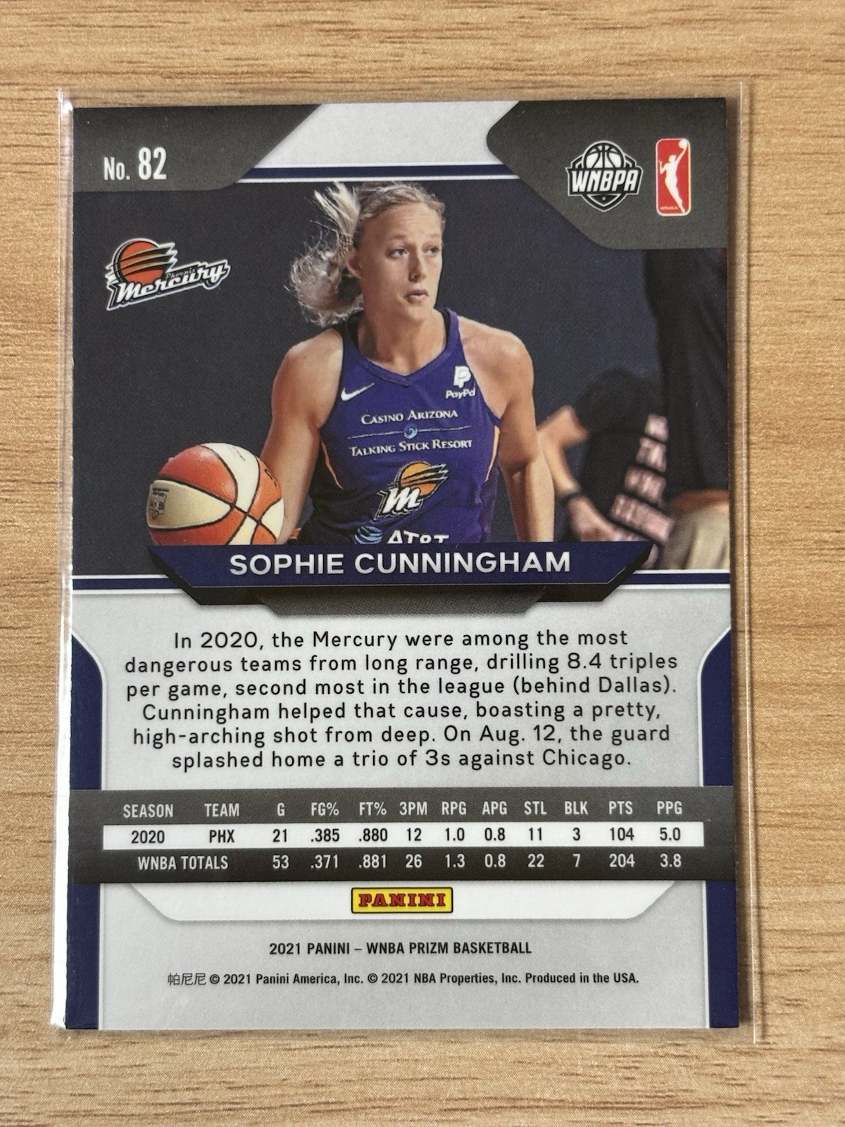 2021 Panini Prizm WNBA Sophie Cunningham #82 RC
