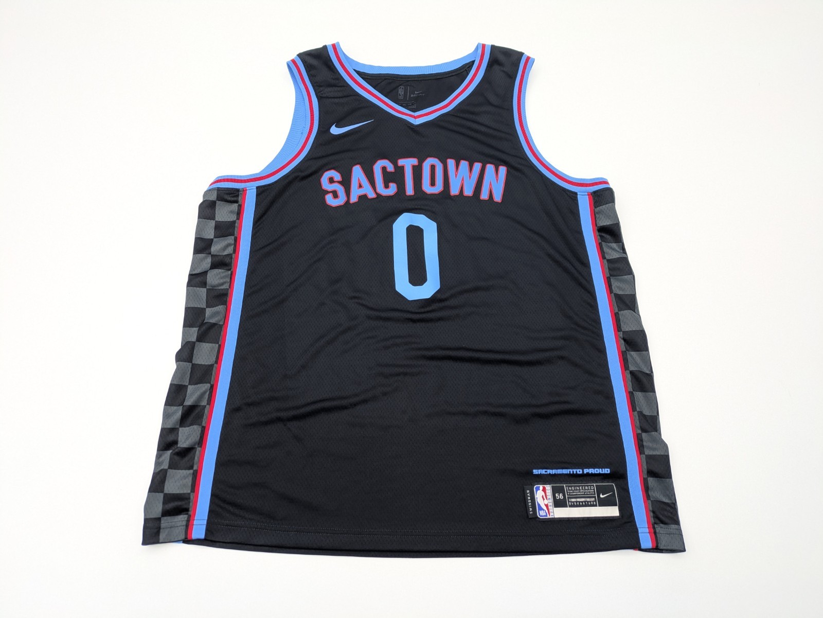 Nike Sacramento Kings Authentic City Jersey Sactown Tyrese Haliburton Men 56 XXL