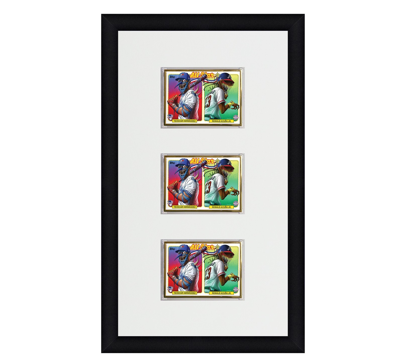 Card Frame For Magnetic Holders Holds (3) Ultra Pro 1 One Touch/BCW +UV Option