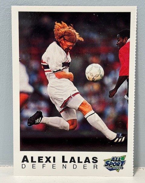 Alexi Lalas All Sport Body Quencher 1997 Soccer Card USMNT