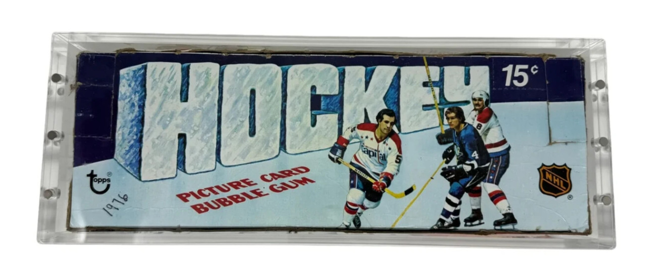 Acrylic Display Case Magnetic Lid Vintage FITS 1976-77 Topps Hockey Wax Pack Box