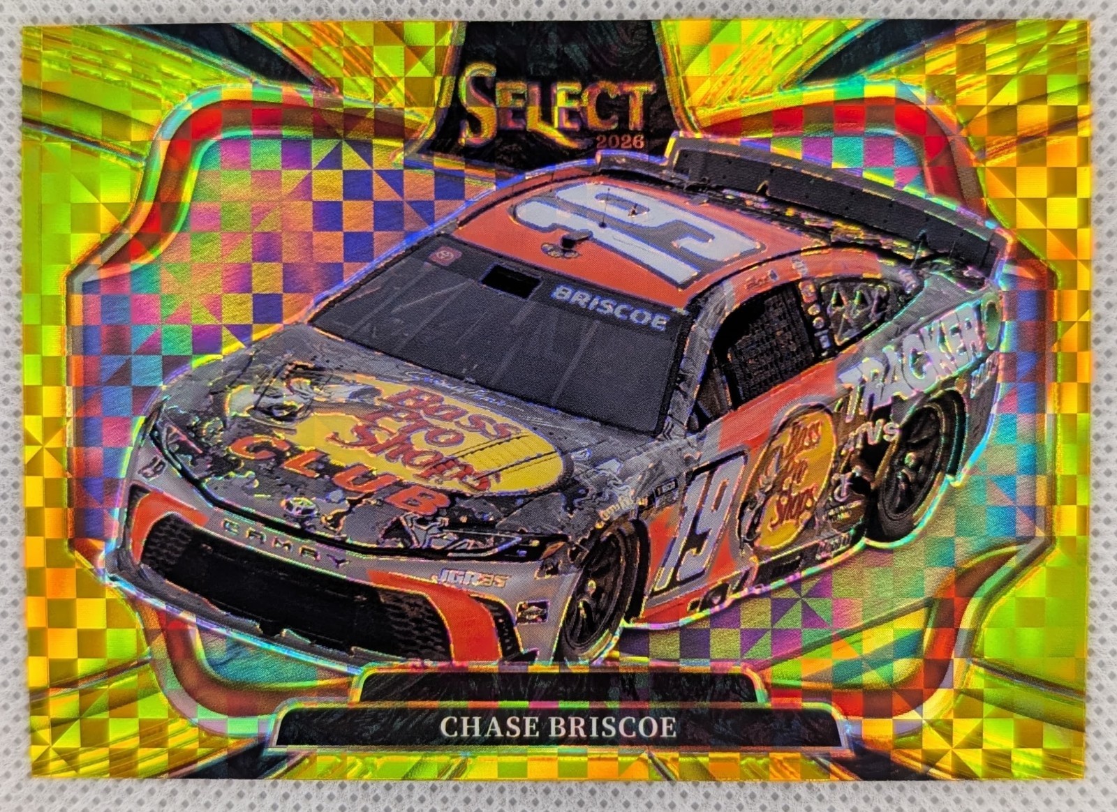 2026 Panini Select CHASE BRISCOE Rides FOTL Gold Power Plaid Prizm /13 NASCAR